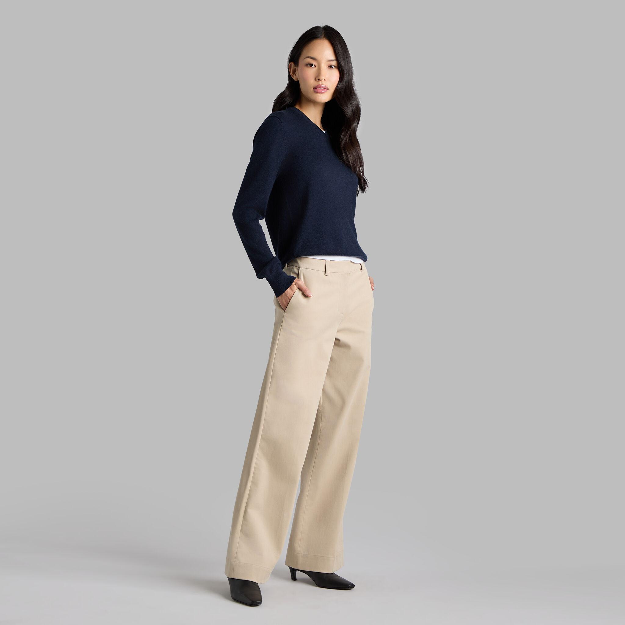 TRI-COTTON WIDE LEG TROUSER Product Image