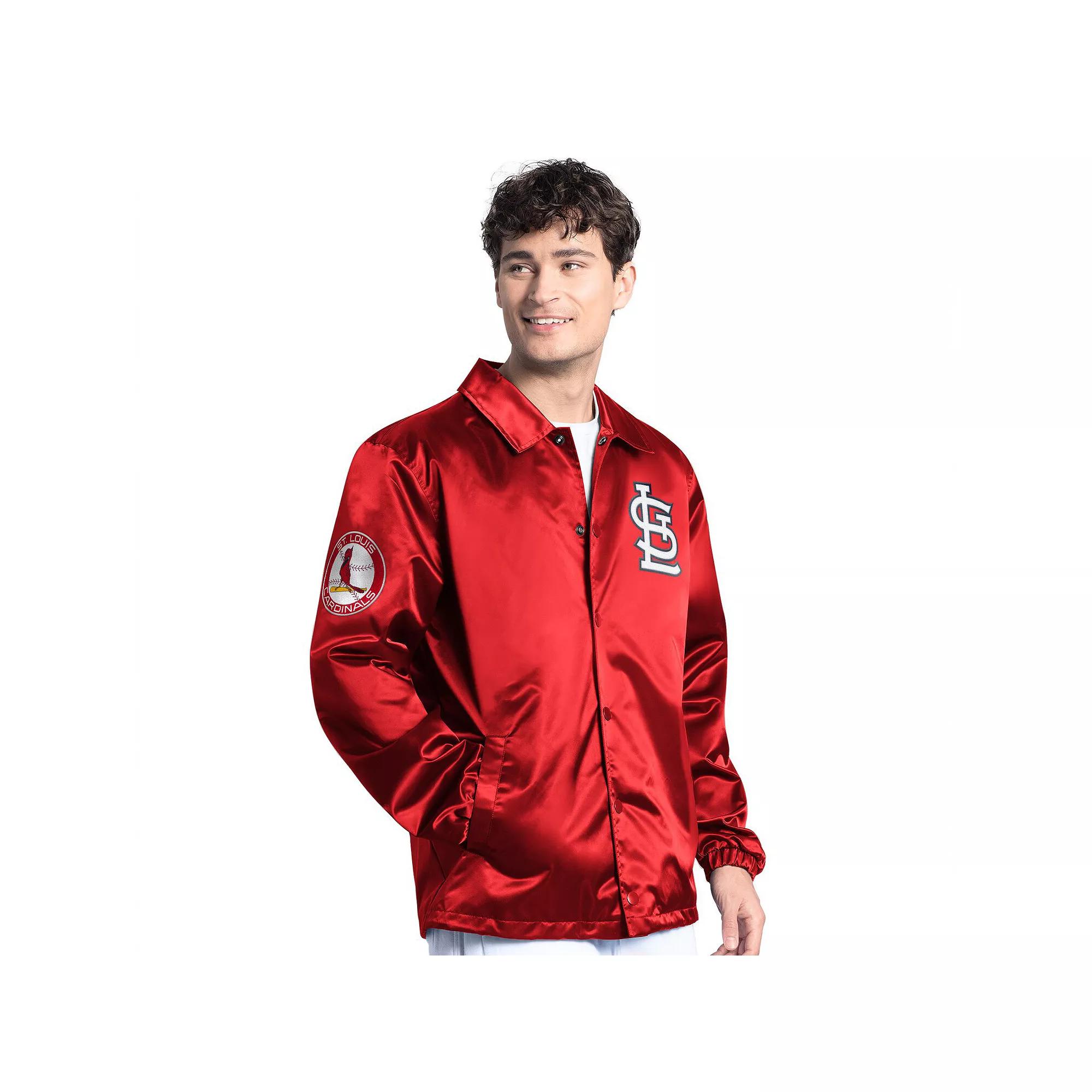 Men's Starter  Burgundy Philadelphia Phillies Cooperstown Collection Point Man Full-Snap Coaches Jacket, Size: Large, Med Re Product Image