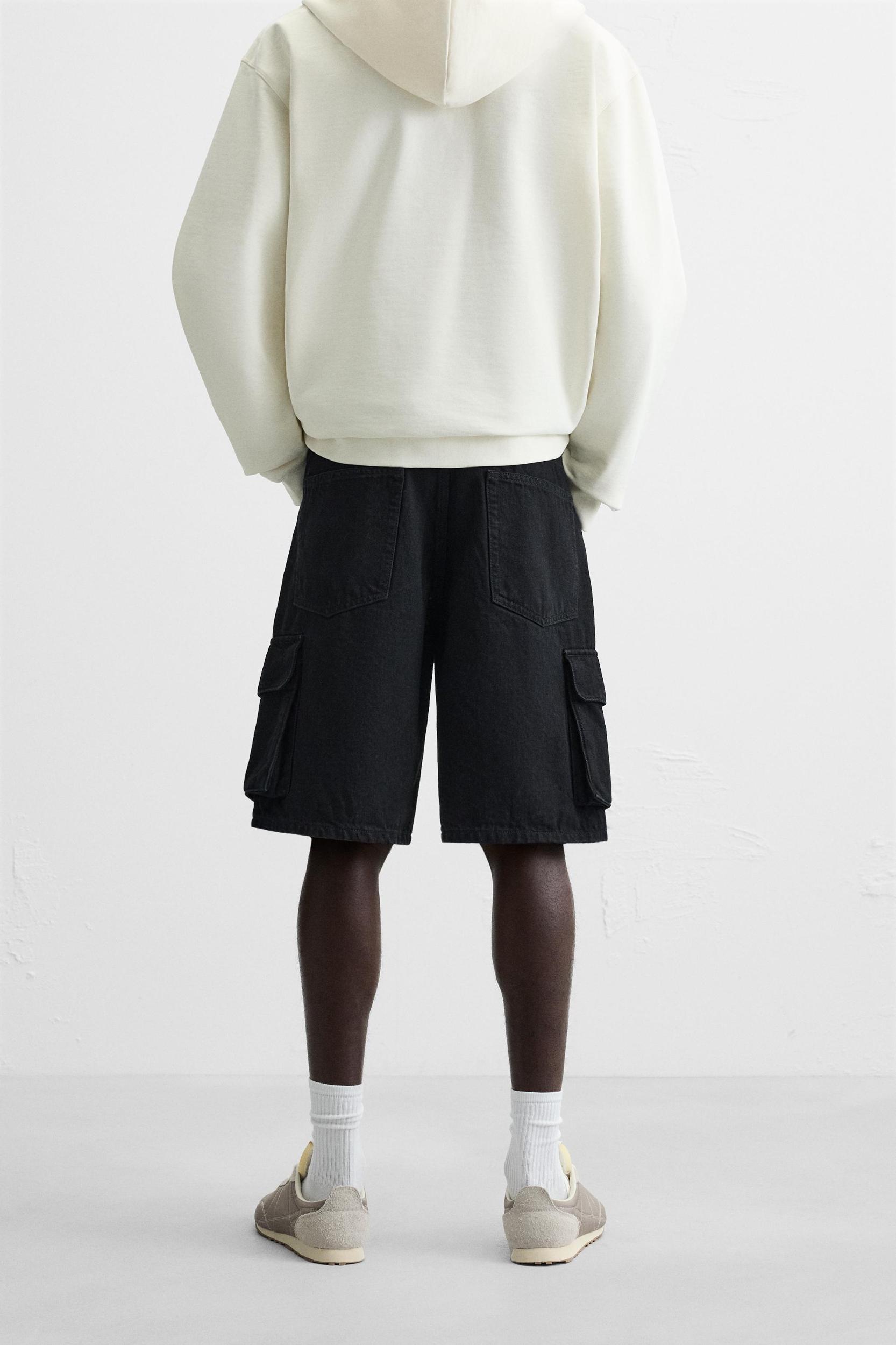 DENIM CARGO SHORTS Product Image