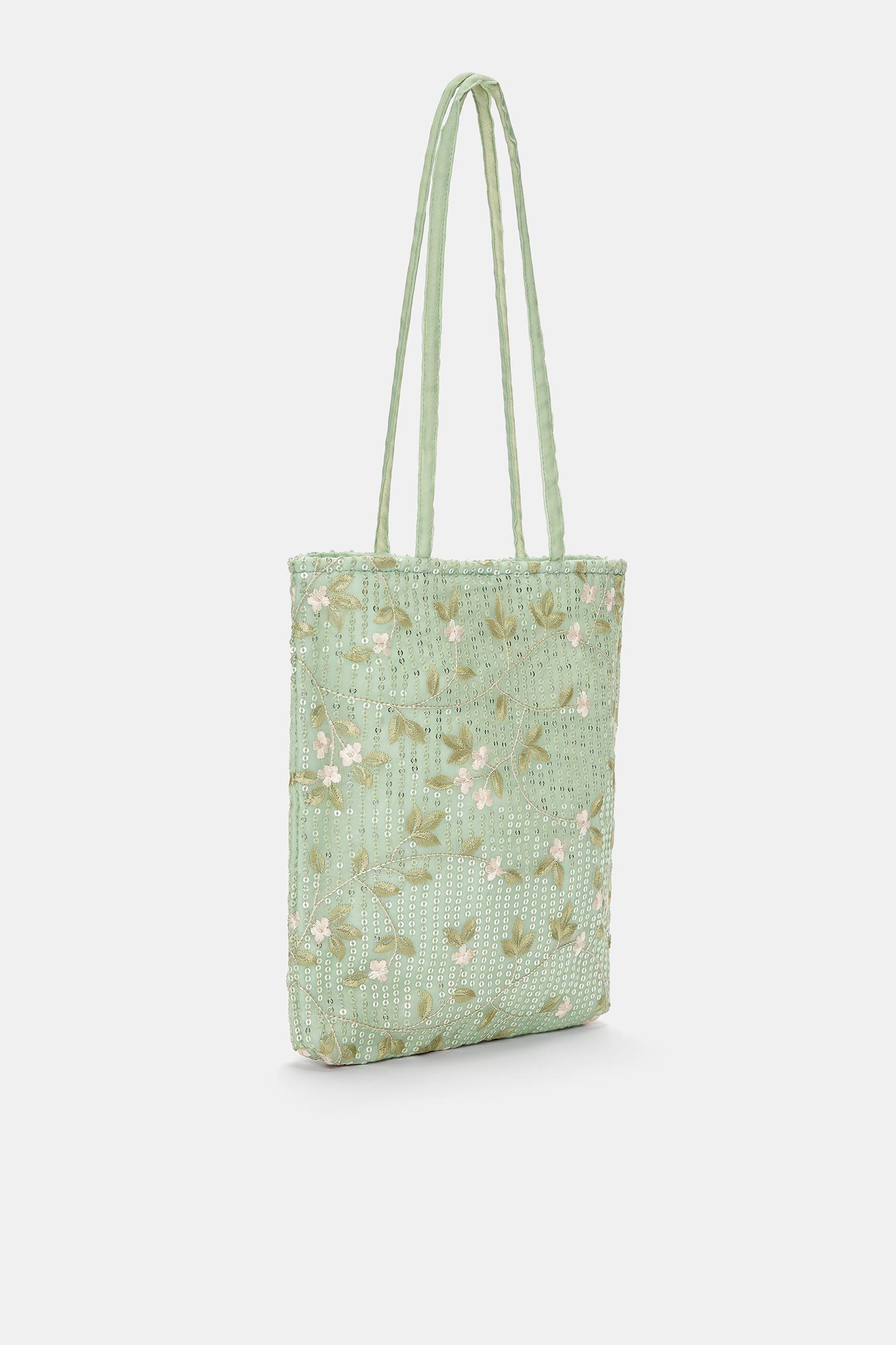 Floral handbag with beading Product Image