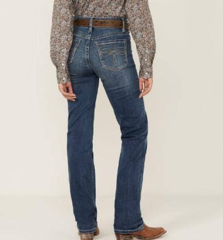 SALE Rock & Roll Denim® Ladies' Medium Wash HR Boot Cut Stretch Jeans Product Image