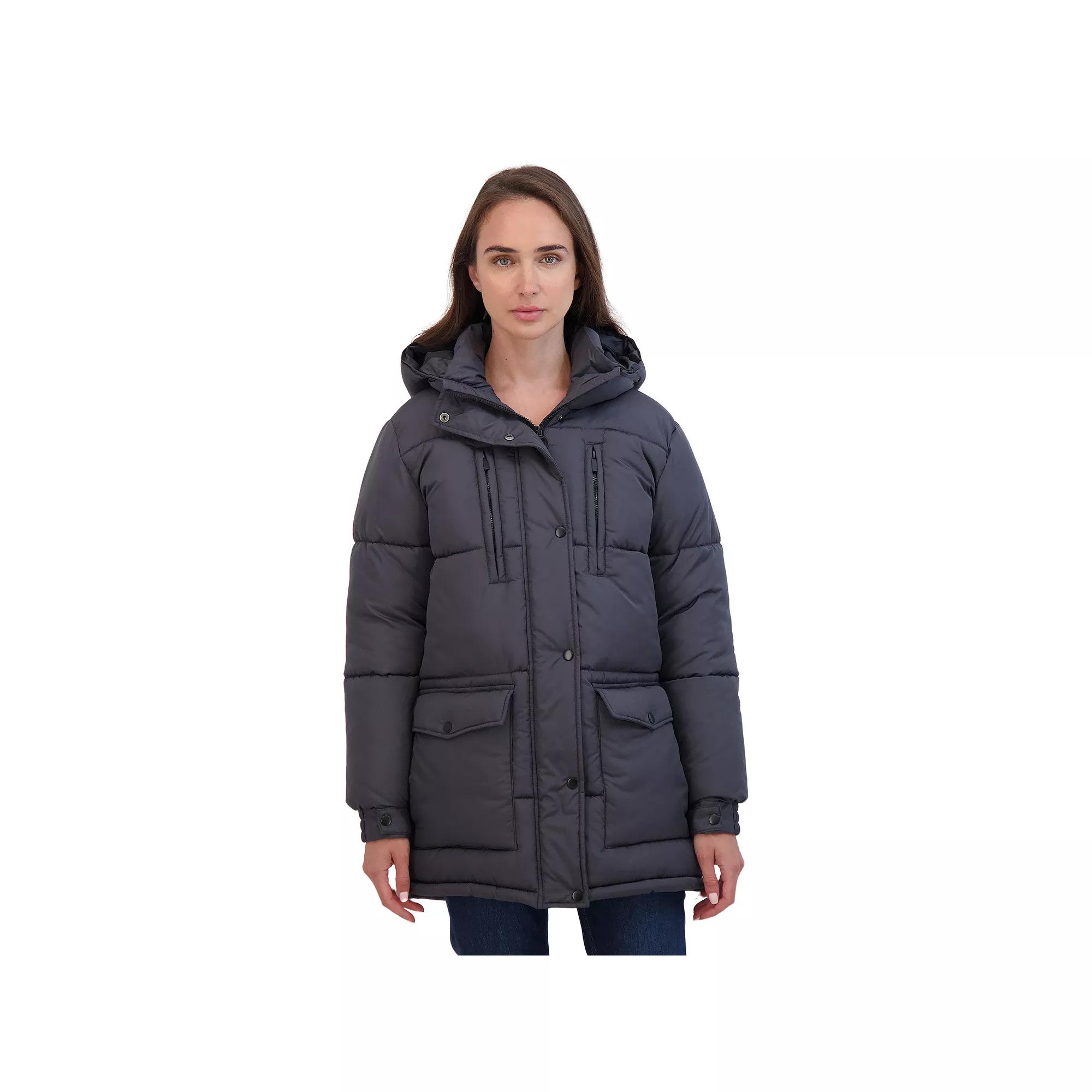 Juniors' Sebby Hooded Parka Puffer Coat, Women's,  Product Image