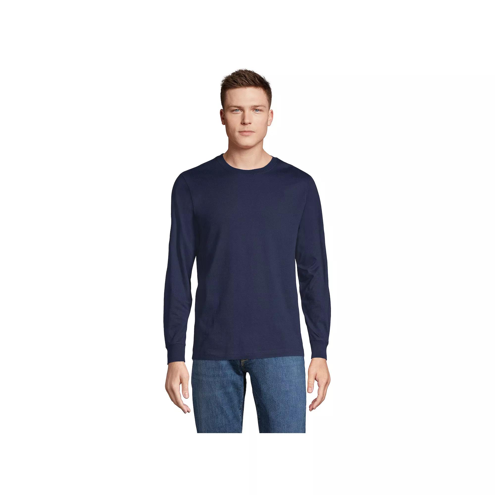 Big & Tall Lands' End Super-T Long Sleeve Classic-Fit Tee, Men's,  Product Image