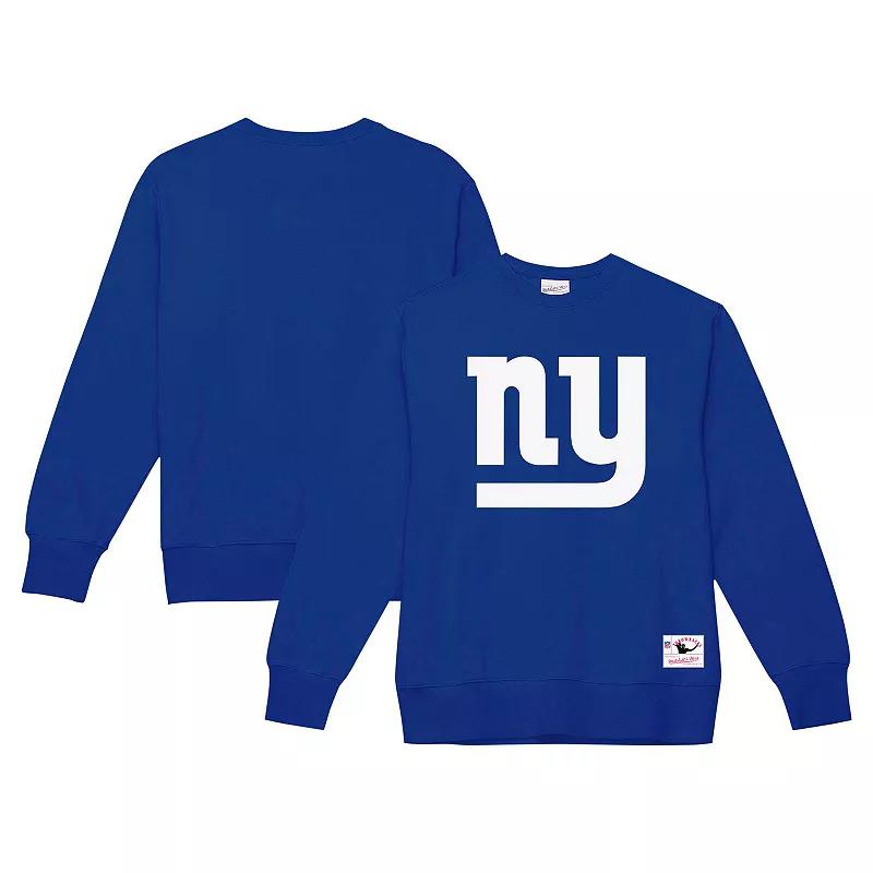 Men's Mitchell & Ness Royal New York Giants Basic Fleece Pullover Sweatshirt, Size: XL, Blue Product Image