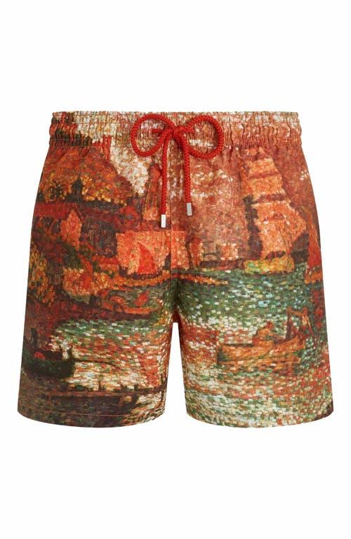 Mens Vilebrequin x Paul Signac Sortie Port Swim Trunks Product Image