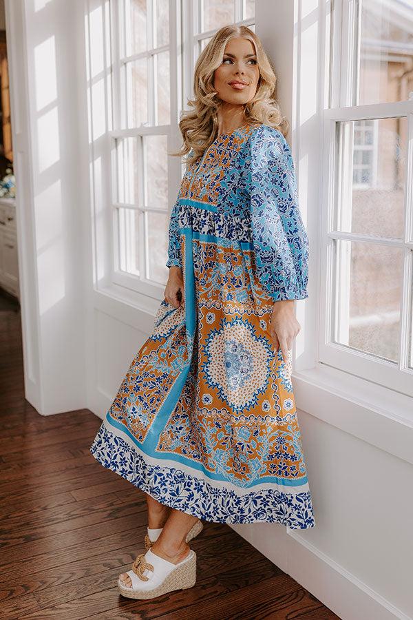 Feeling Boho Floral Midi Dress Product Image