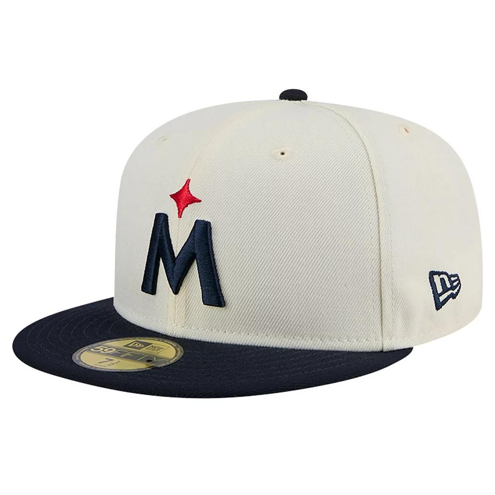 Men's New Era White Minnesota Twins Evergreen Chrome 59FIFTY Fitted Hat,  Product Image
