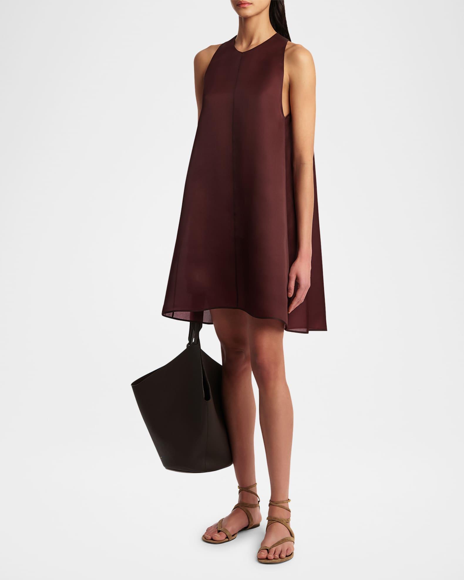 Clay Silk A-Line Shift Dress Product Image