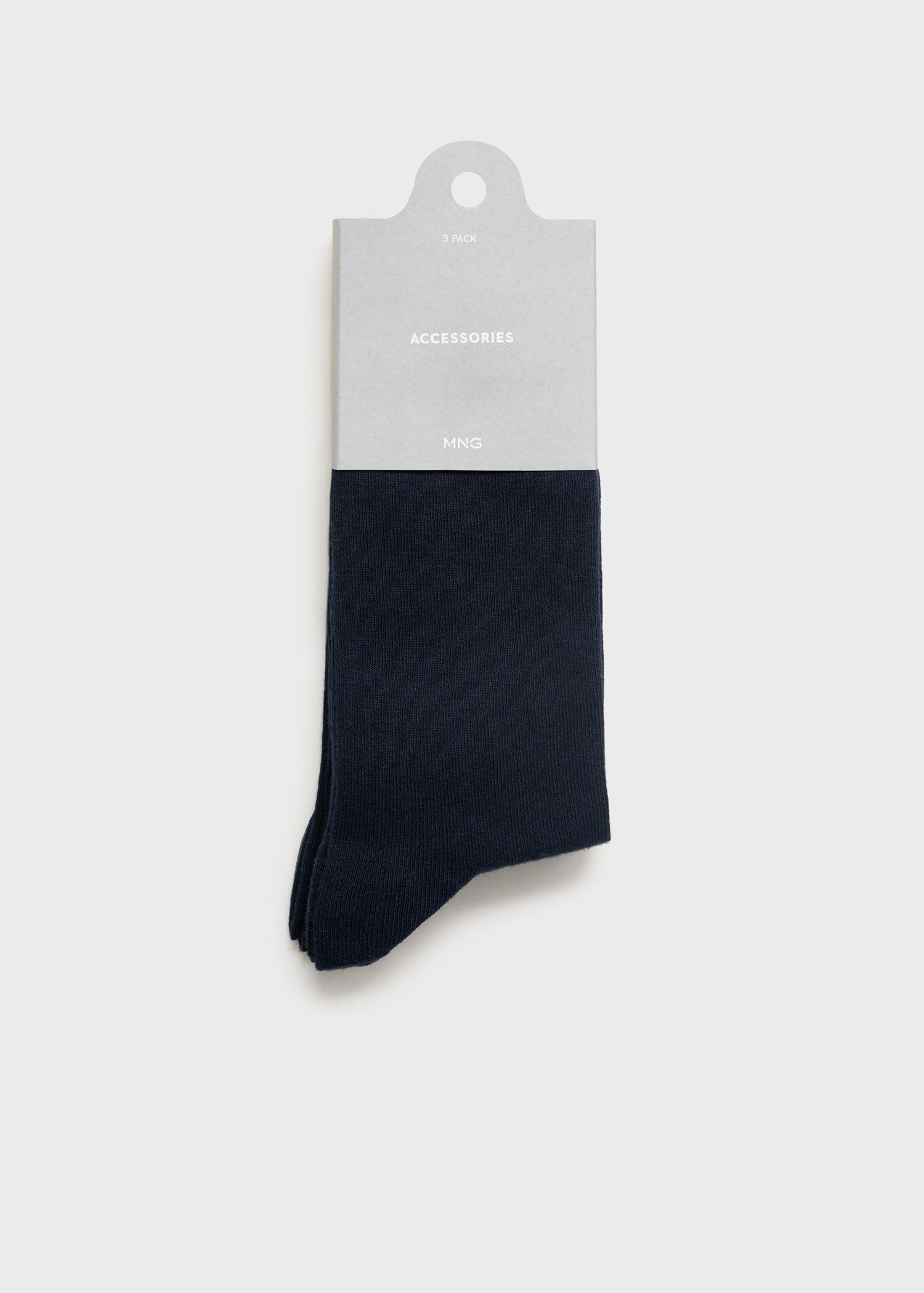 Pack of 3 cotton socks - Men | MANGO USA Product Image