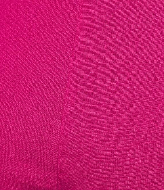 Eileen Fisher Plus Organic Linen Mid-Rise Straight Leg Pants Product Image