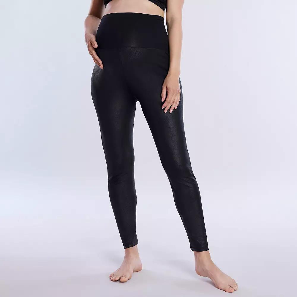 Maternity Motherhood® Essential Pleather Leggings, Women's,  Product Image