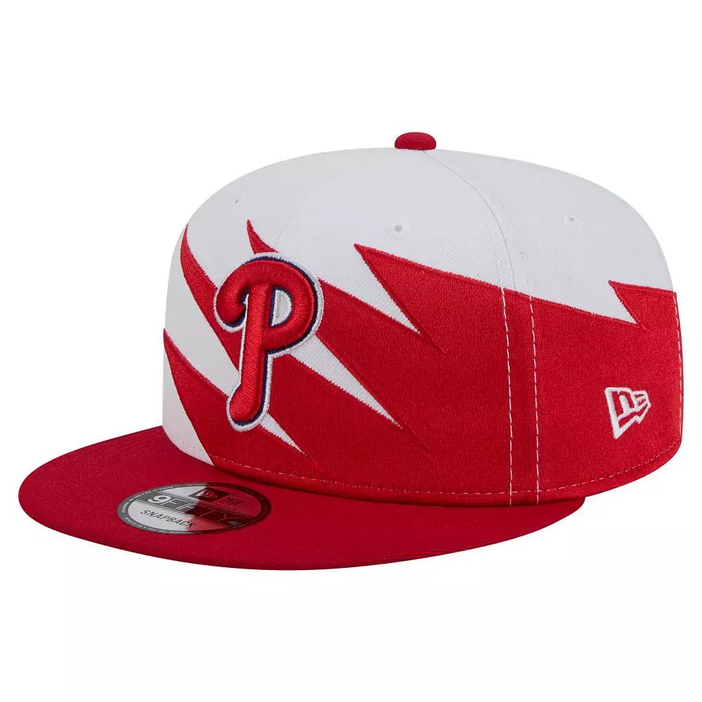 Men's New Era Red/White Philadelphia Phillies Jagged 9FIFTY Snapback Hat Product Image