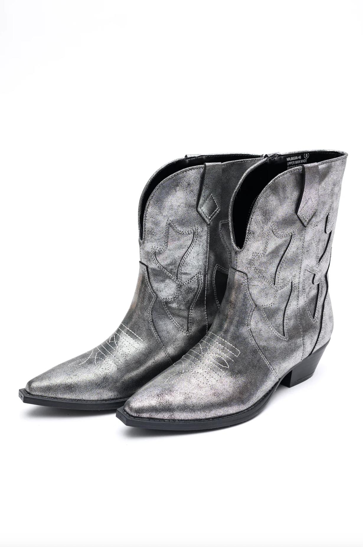 Jersey Metallic Boot in Silver (Online Exclusive) Product Image