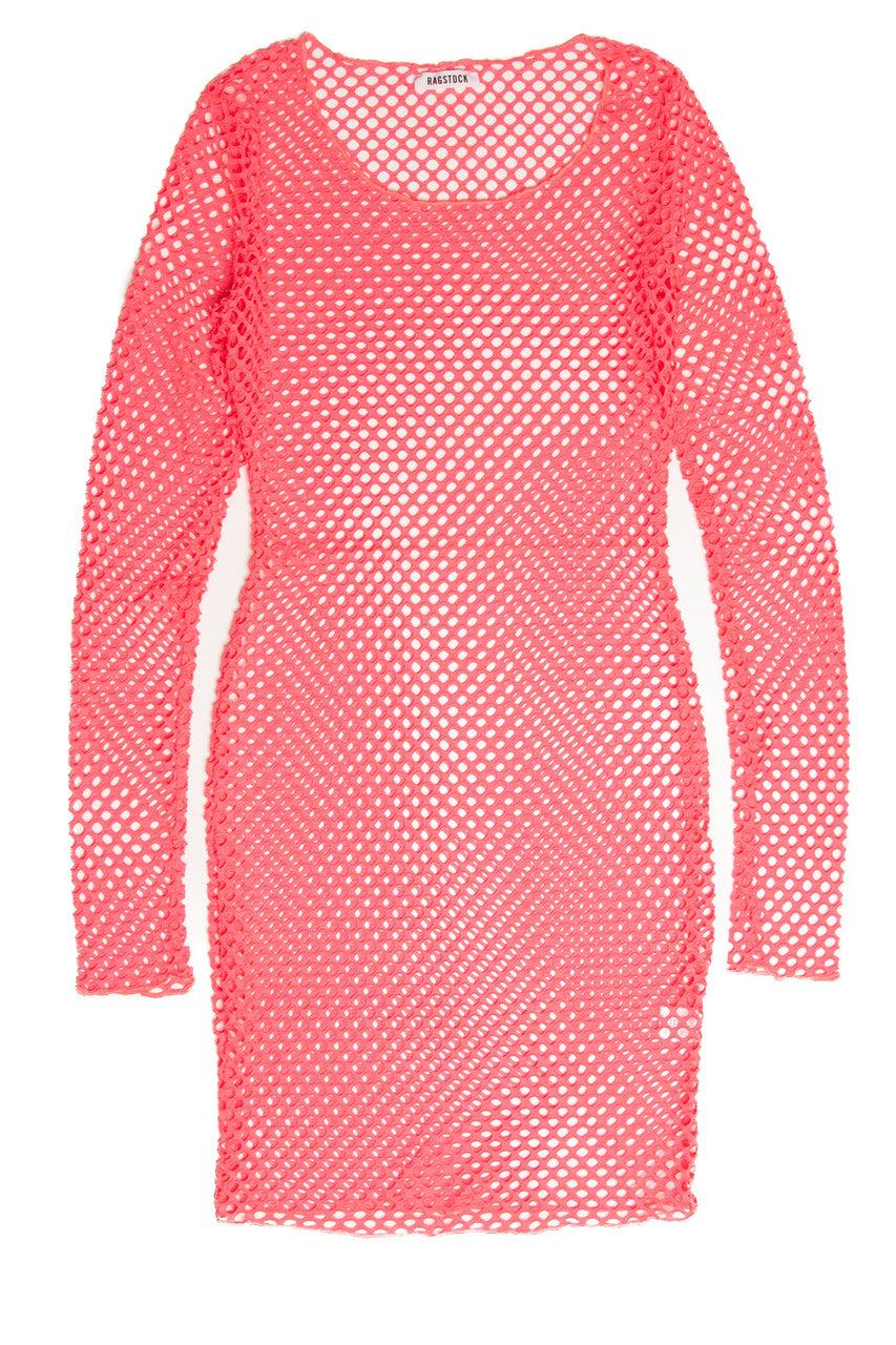 Neon Fishnet Dress Product Image