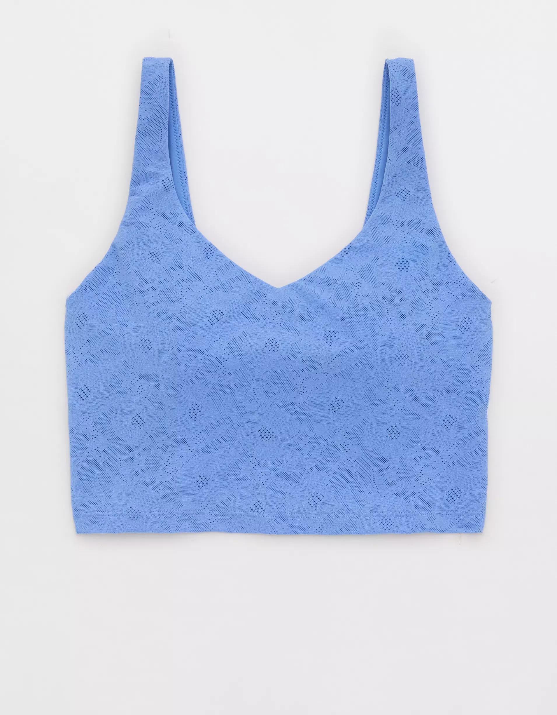 OFFLINE By Aerie Lace Low Key Longline Sports Bra Product Image