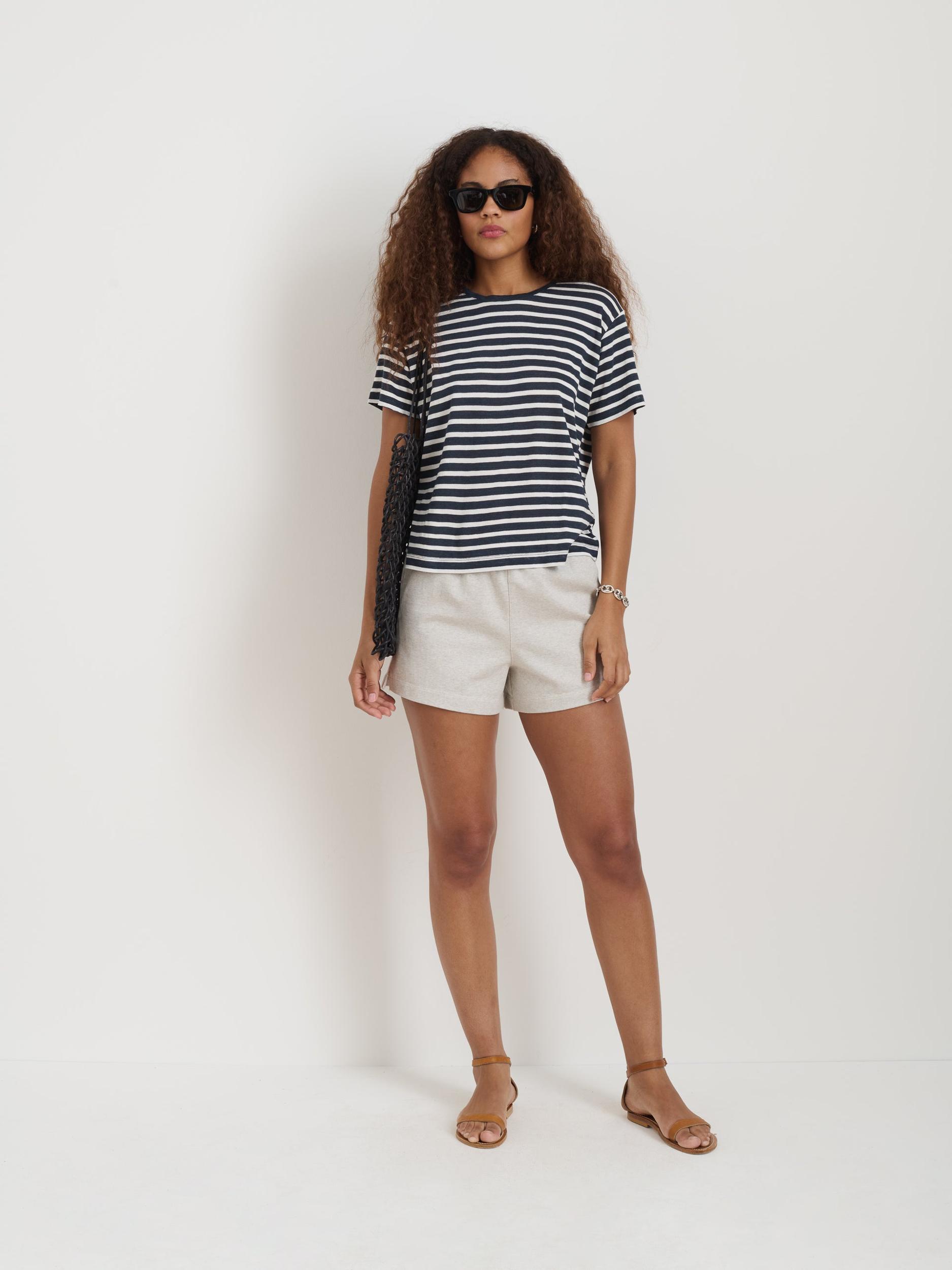 Garcon Striped Tee In Linen Cotton Product Image