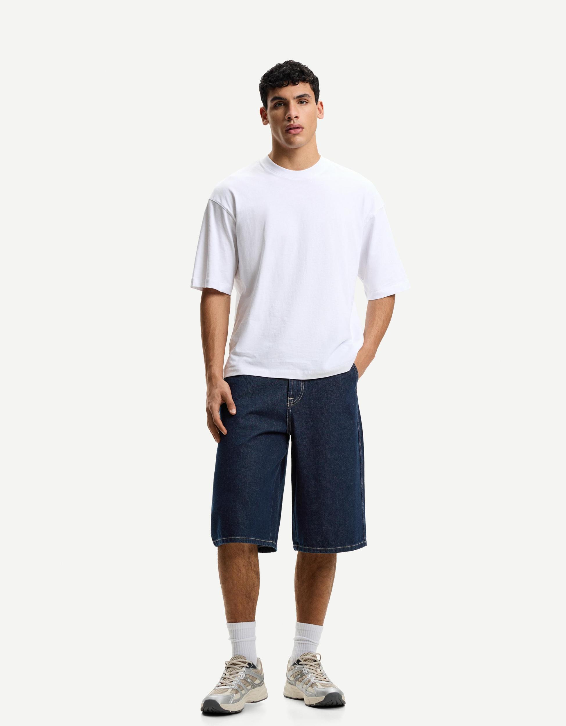 Denim skater Bermuda shorts Product Image
