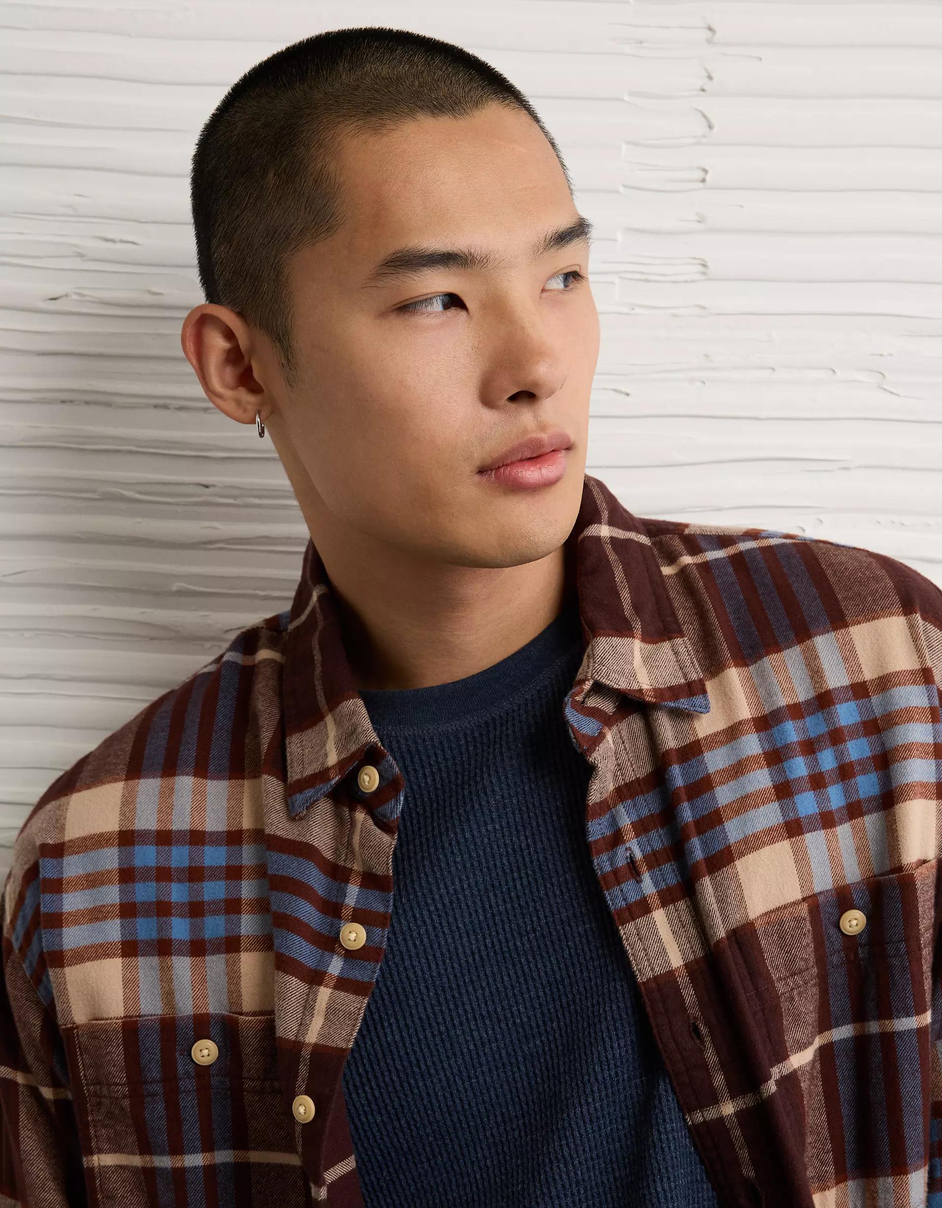 AE Relaxed Fit Everyday Flannel Shirt Product Image