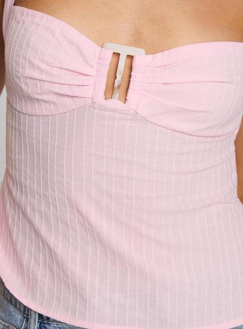 Isabetta Halter Top Pink Product Image