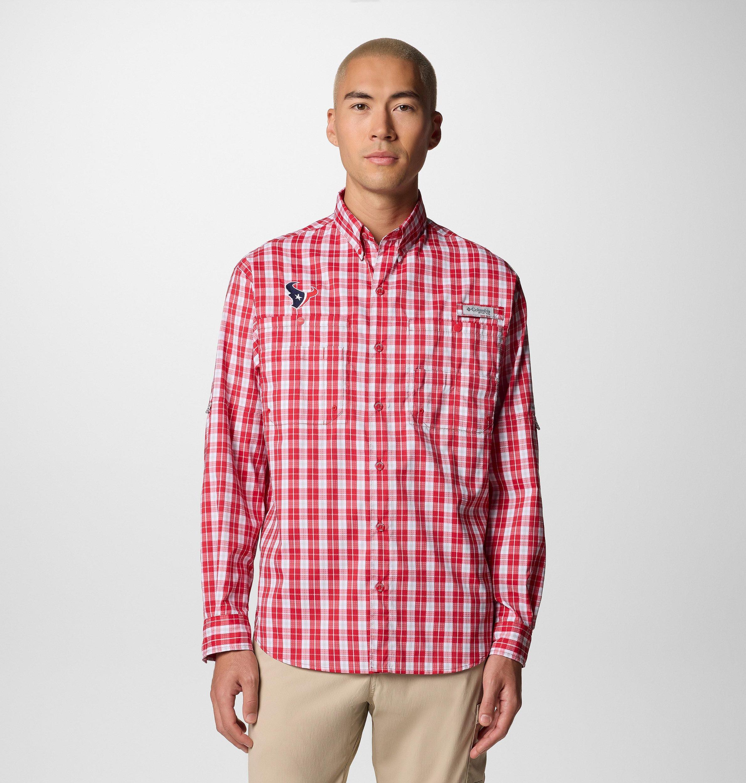 Columbia Men's PFG Super Tamiami Long Sleeve Shirt - Houston Texans- Product Image