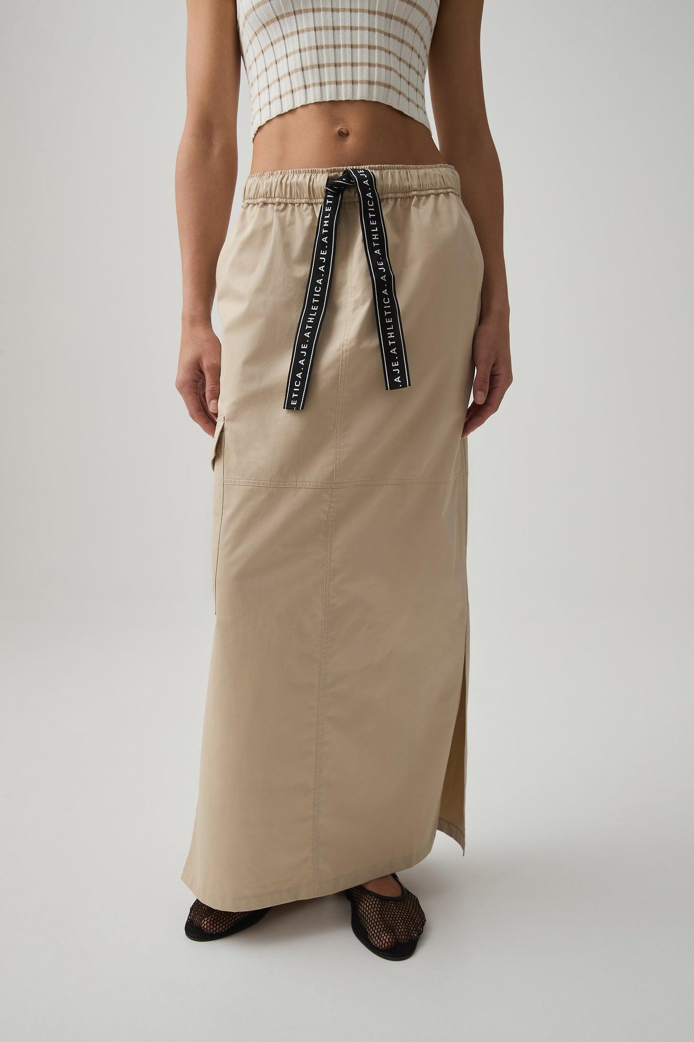 Panelled Cargo Maxi Skirt 649 Product Image