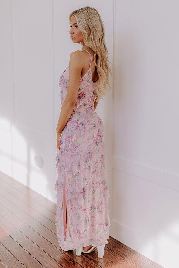Romance In Florence Floral Maxi Dress Product Image