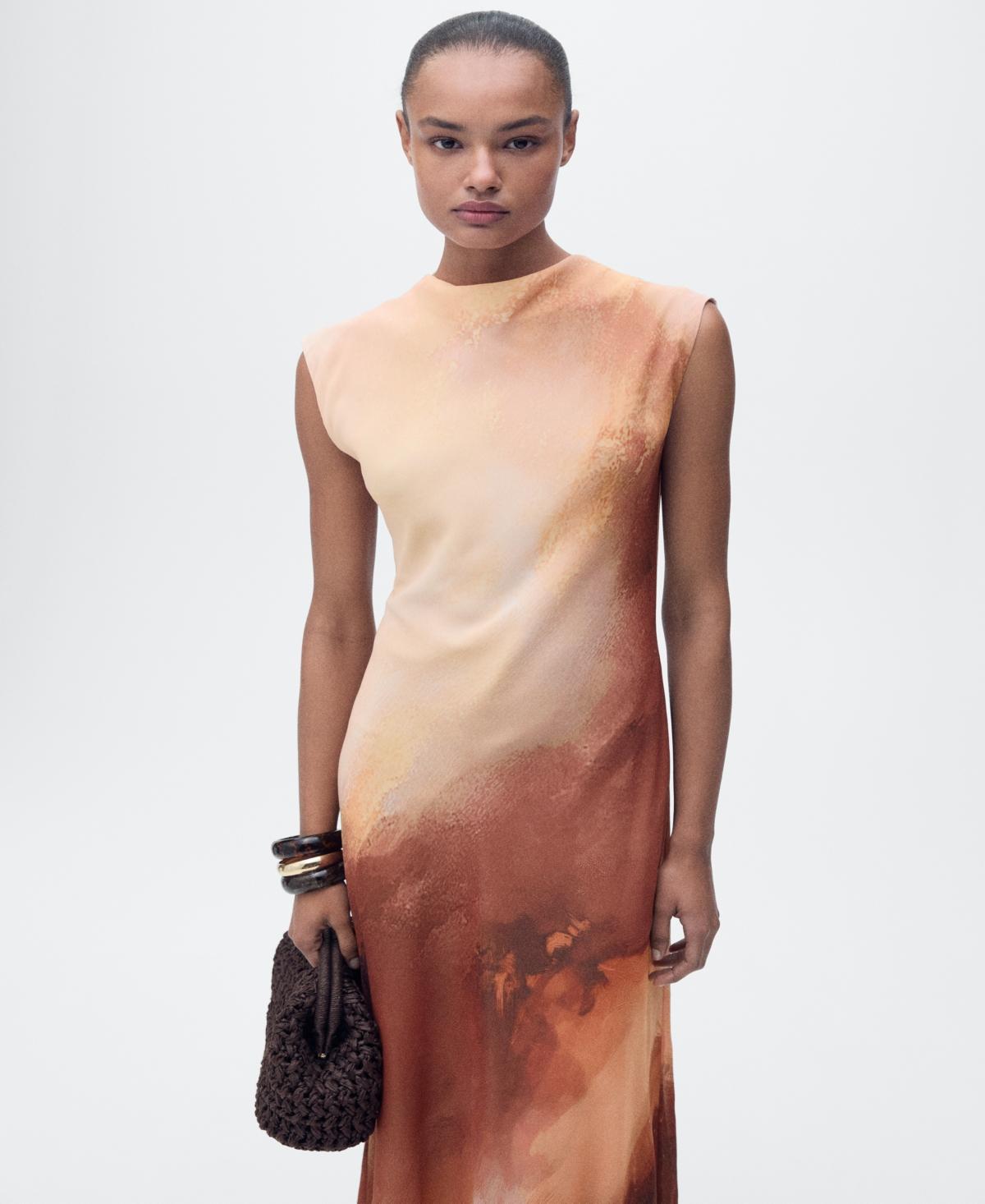 Long gradient dress - Women | MANGO USA Product Image
