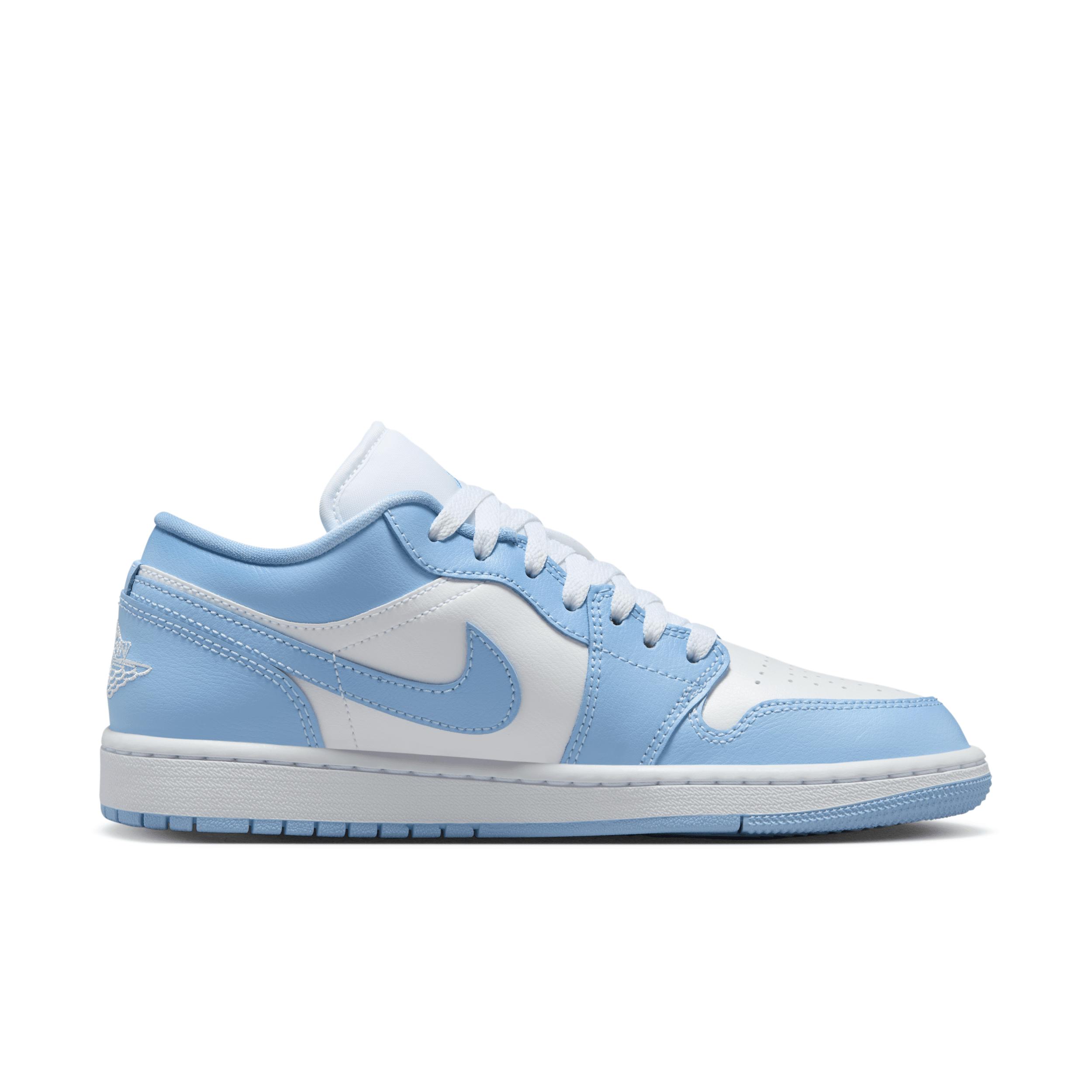 Jordan Womens Jordan AJ 1 Low - Womens Basketball Shoes White/Aluminum Product Image