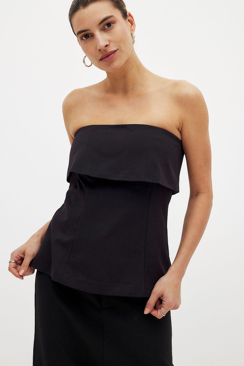 Folded Tailored Bandeau Top Product Image