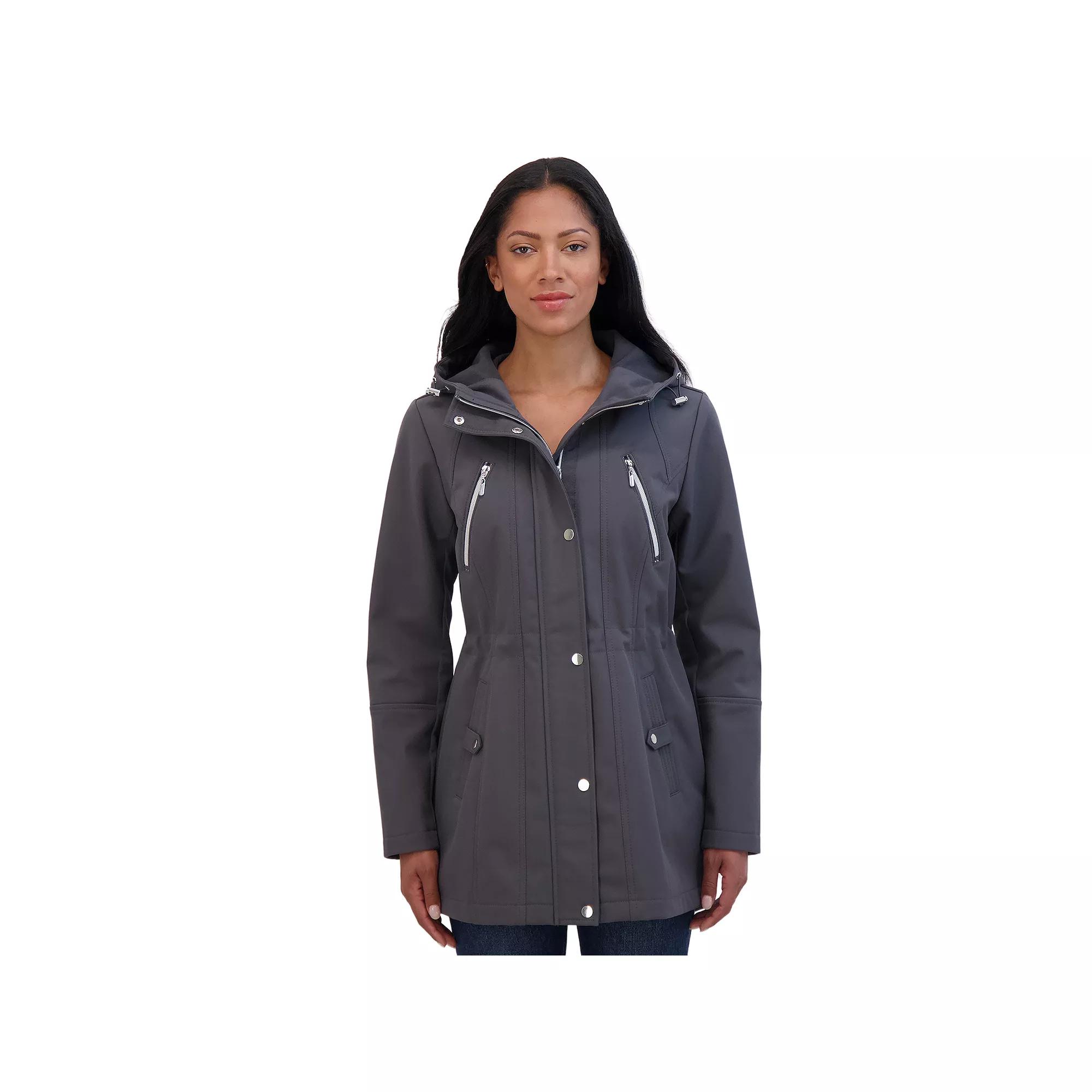 Women's Sebby Collection Hood Water-Resistant Anorak Jacket,  Product Image