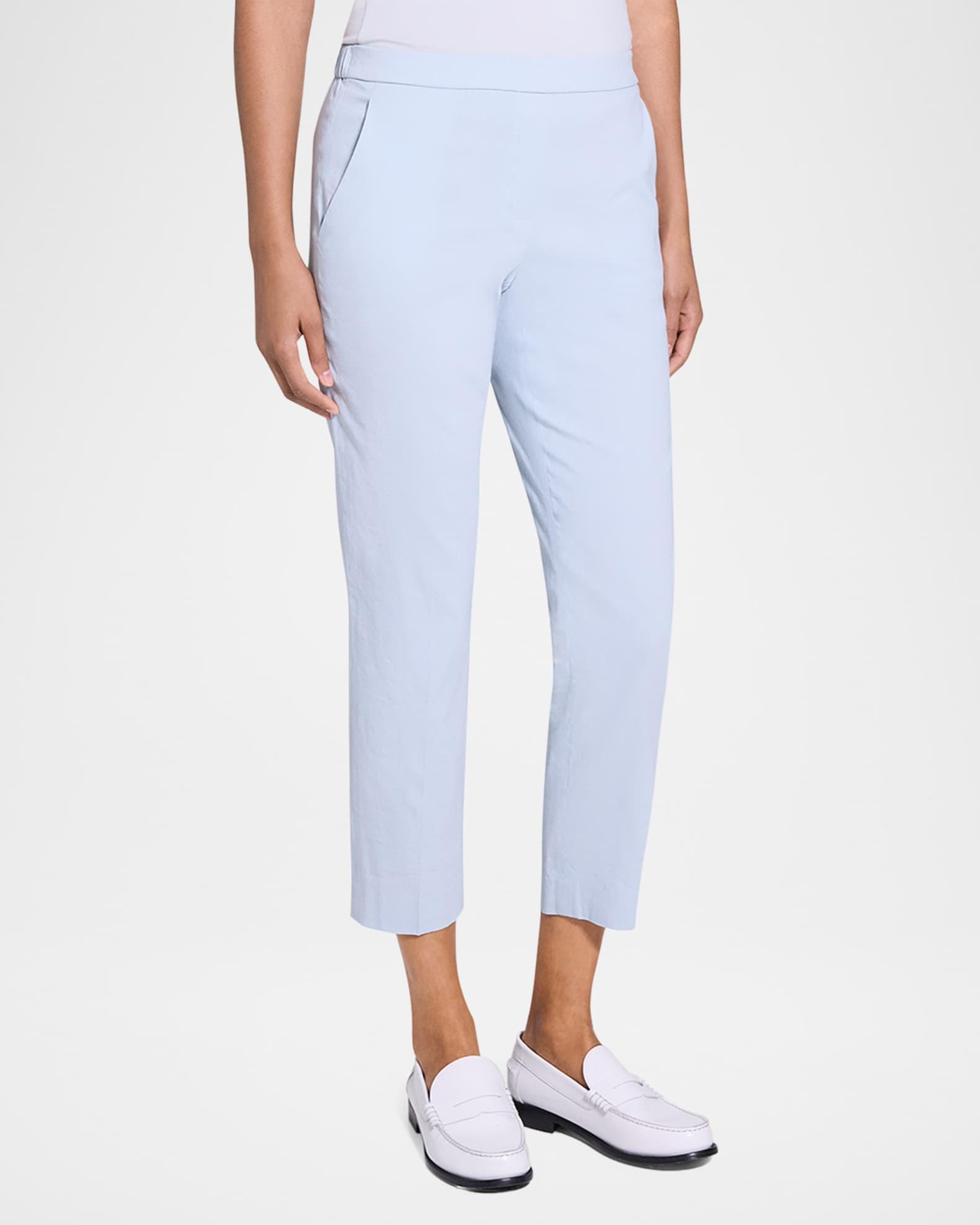 Treeca Good Linen Cropped Pull-On Ankle Pants Product Image