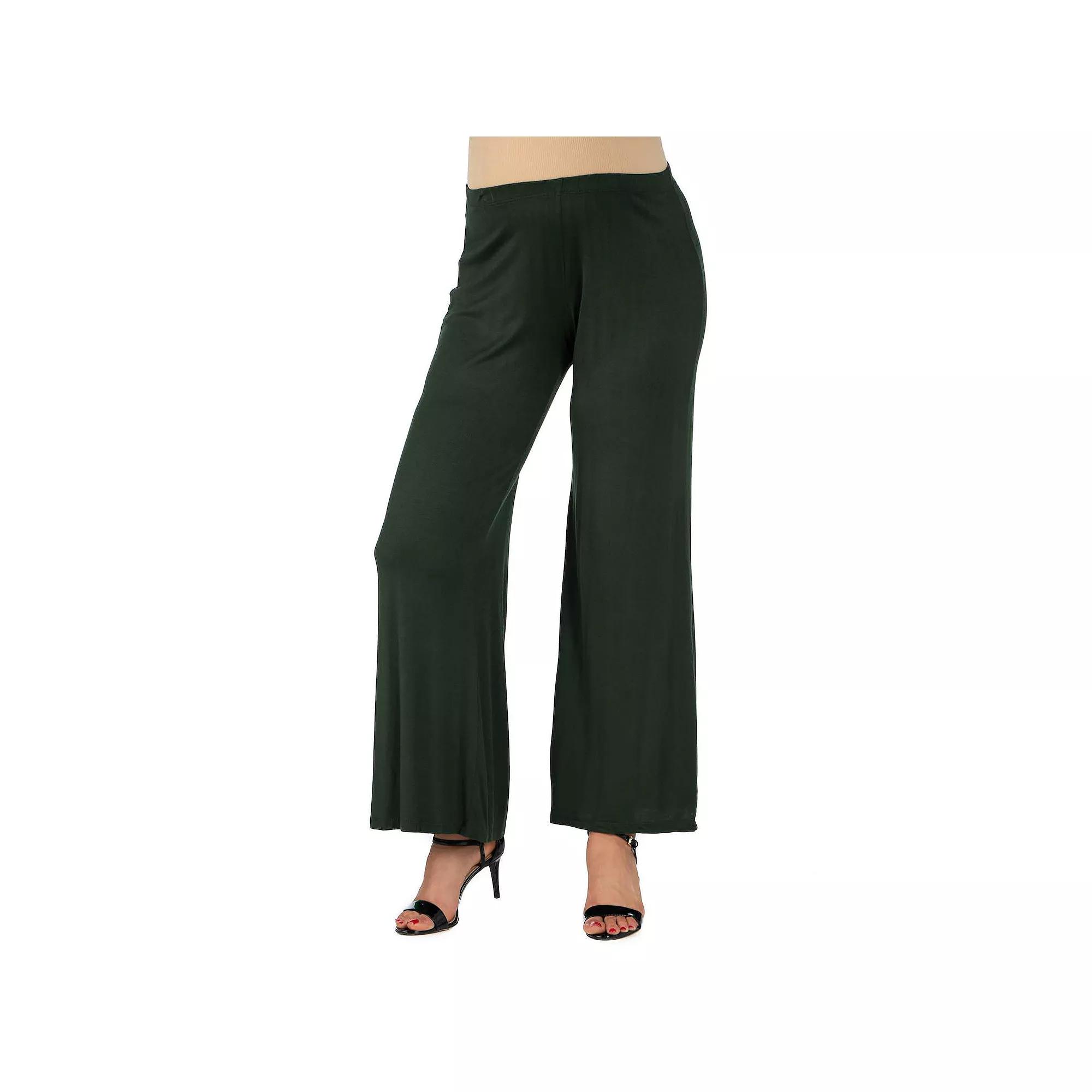 Maternity 24Seven Comfort Apparel Palazzo Pants, Women's,  Product Image