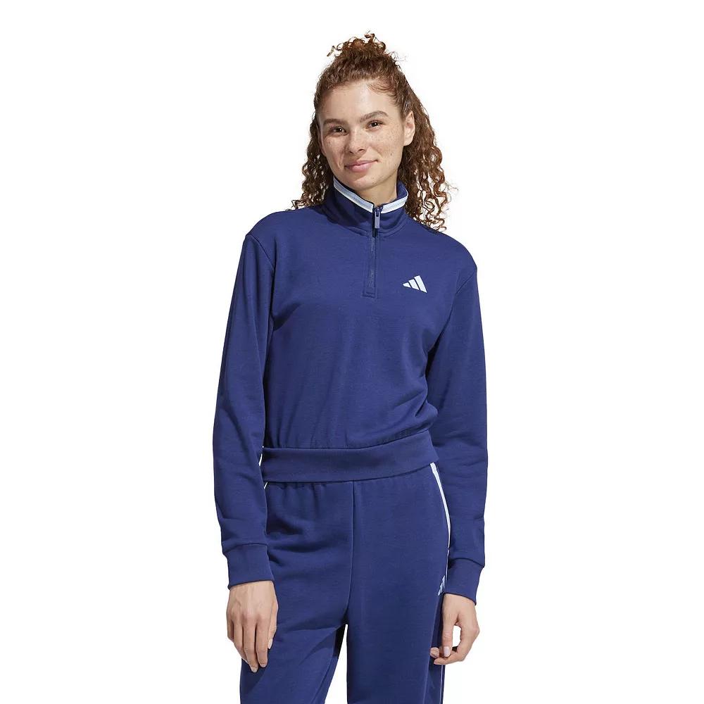 Women's adidas Essentials Color Pop Cropped Sportswear Sweatshirt, Size: Small, Dark Blue Product Image