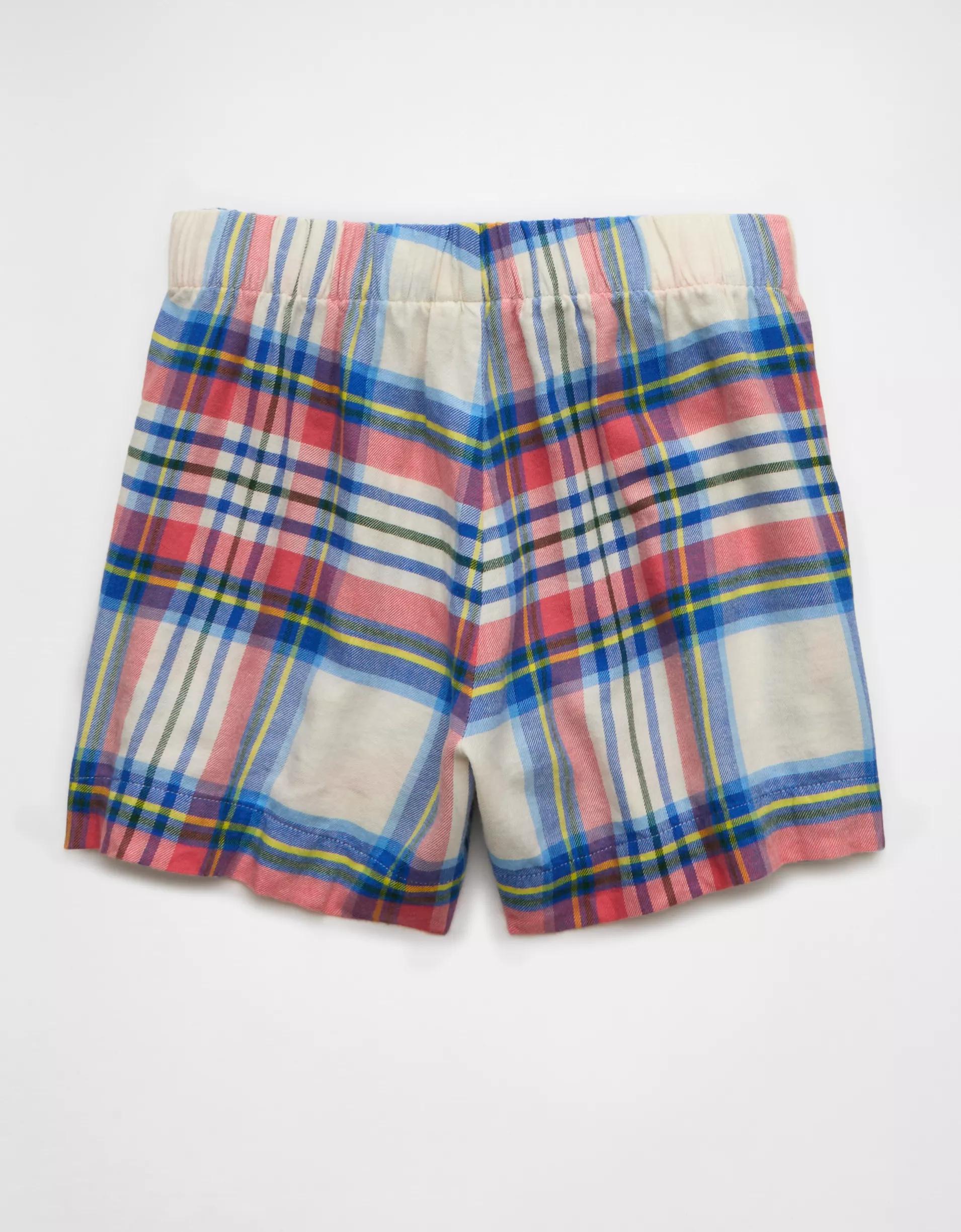 AE Flannel Boxer Sleep Shorts Product Image