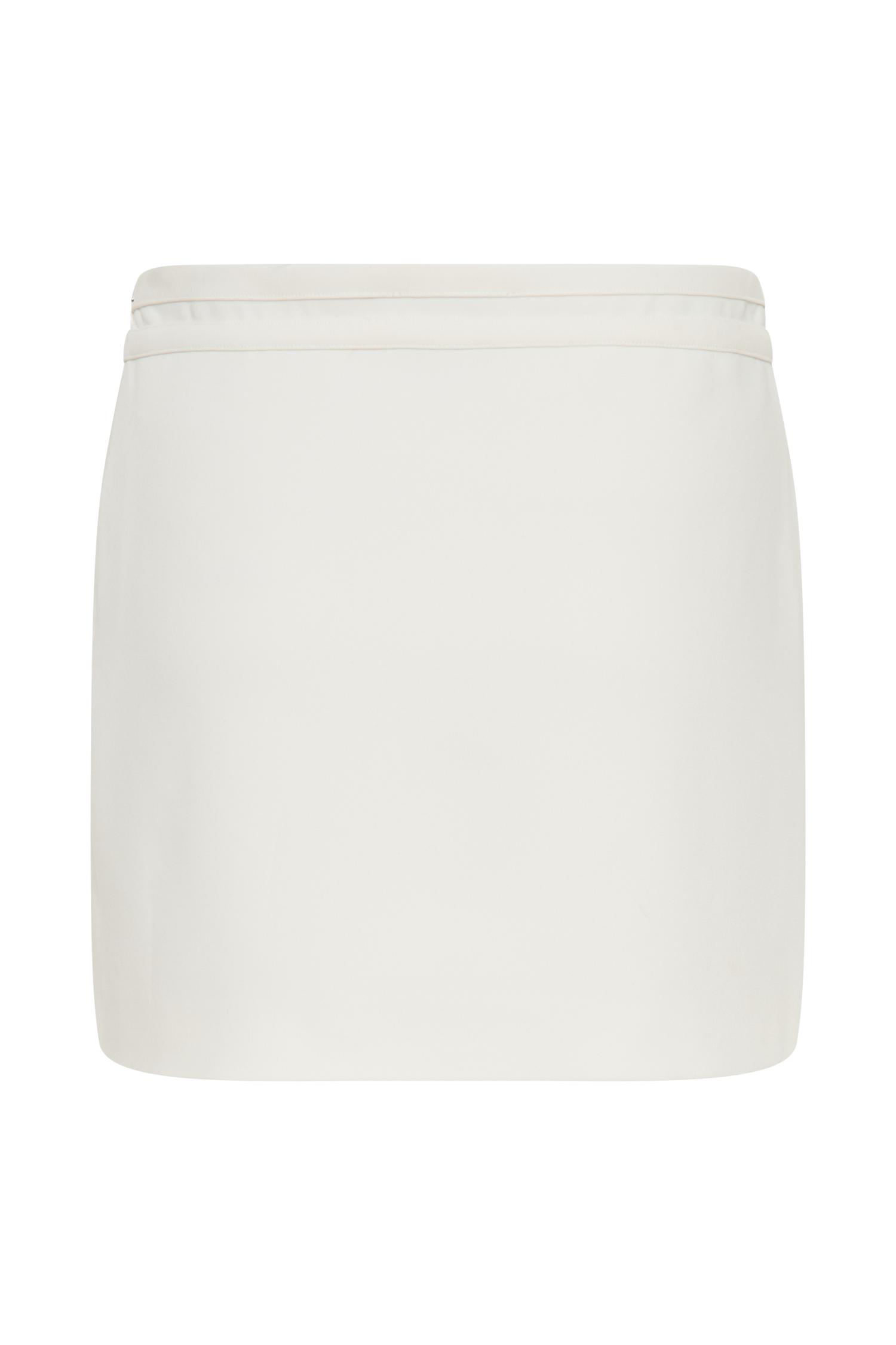 Letitia Suiting Mini Skirt With Buckle - Ivory Product Image