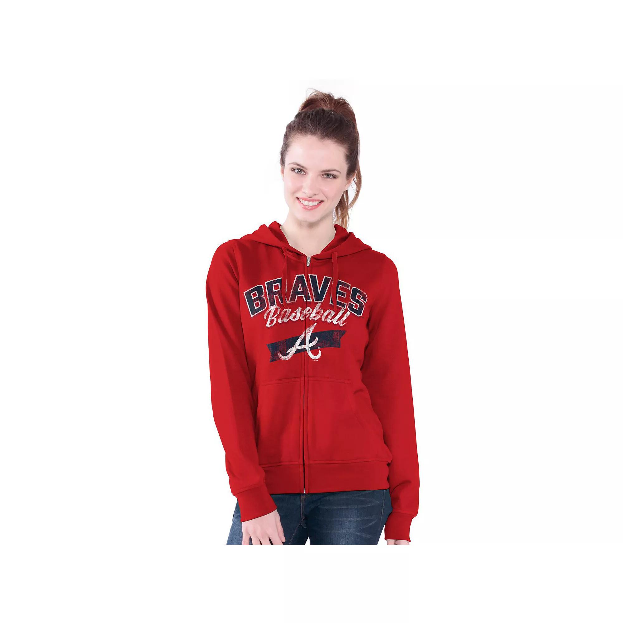 Women's G-III 4Her by Carl Banks Red Atlanta Braves Wild Cat Full-Zip Hoodie,  Product Image