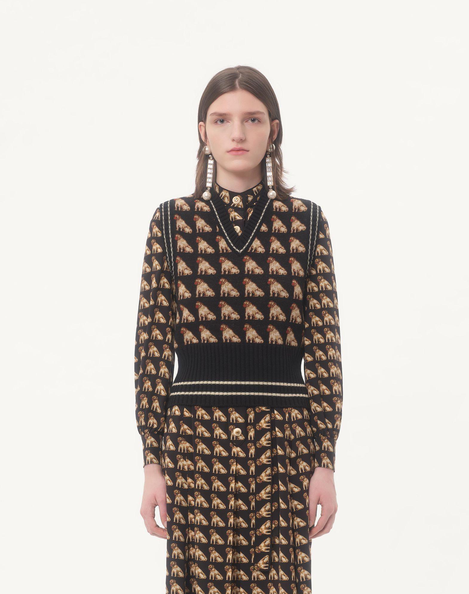 Petit Charles Jacquard Wool Gilet Product Image