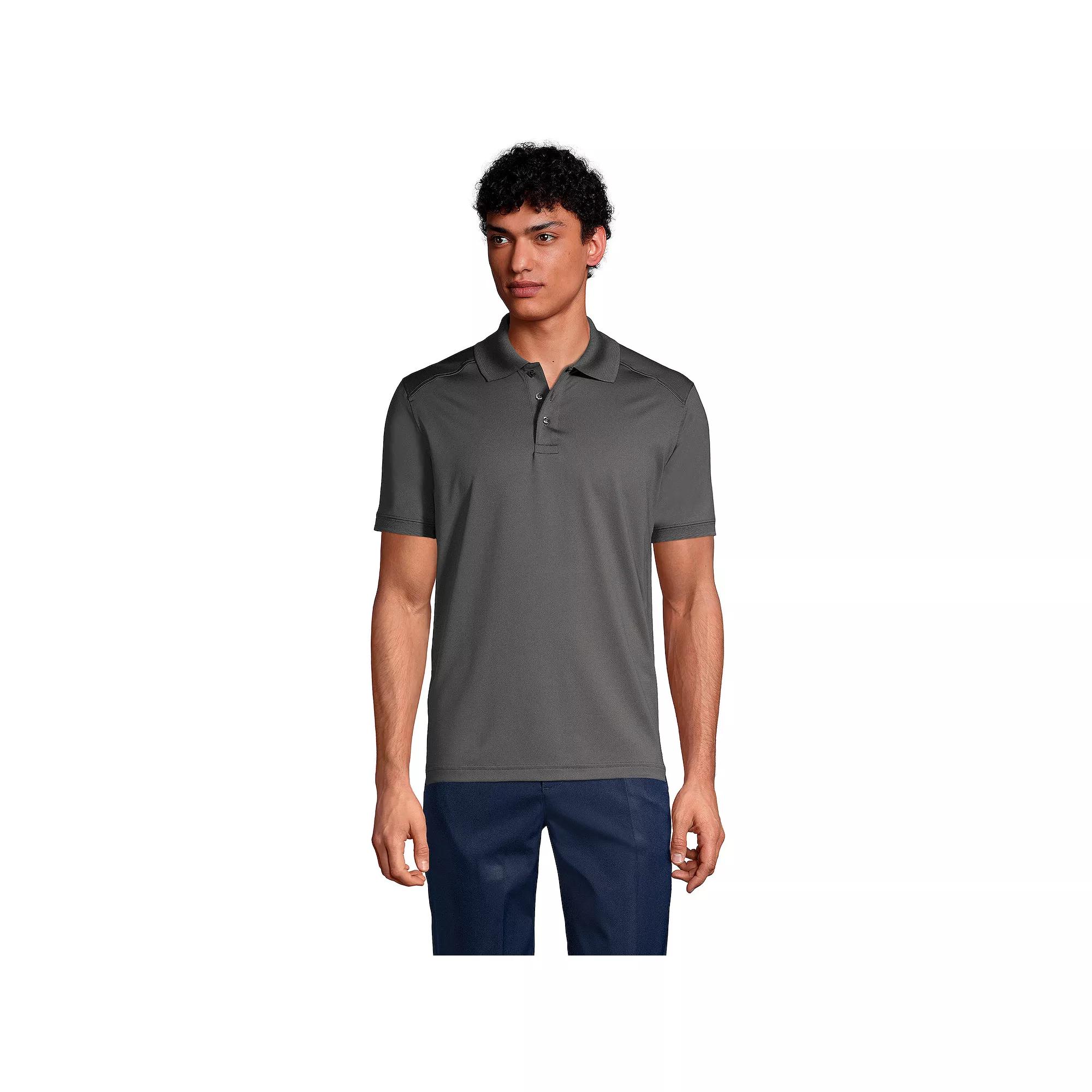 Men's Lands' End Short Sleeve Rapid Dry UPF 50 Polo Shirt,  Product Image