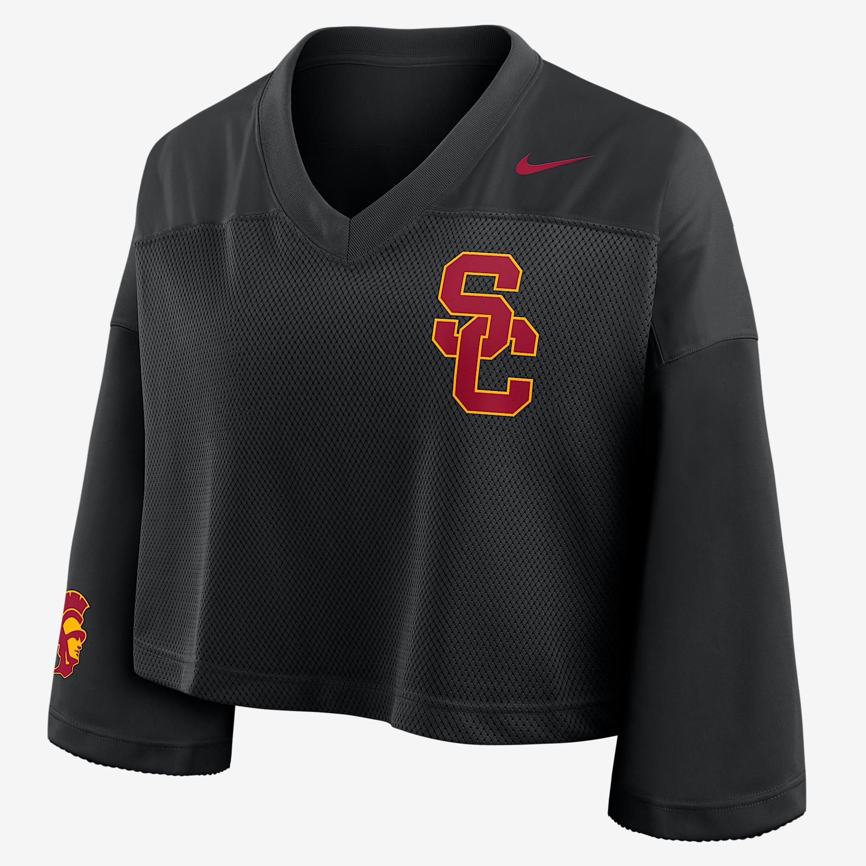 USC Jersey Nike Womens Dri-FIT College Cropped Top | 03O300ASCJ-V4C Product Image
