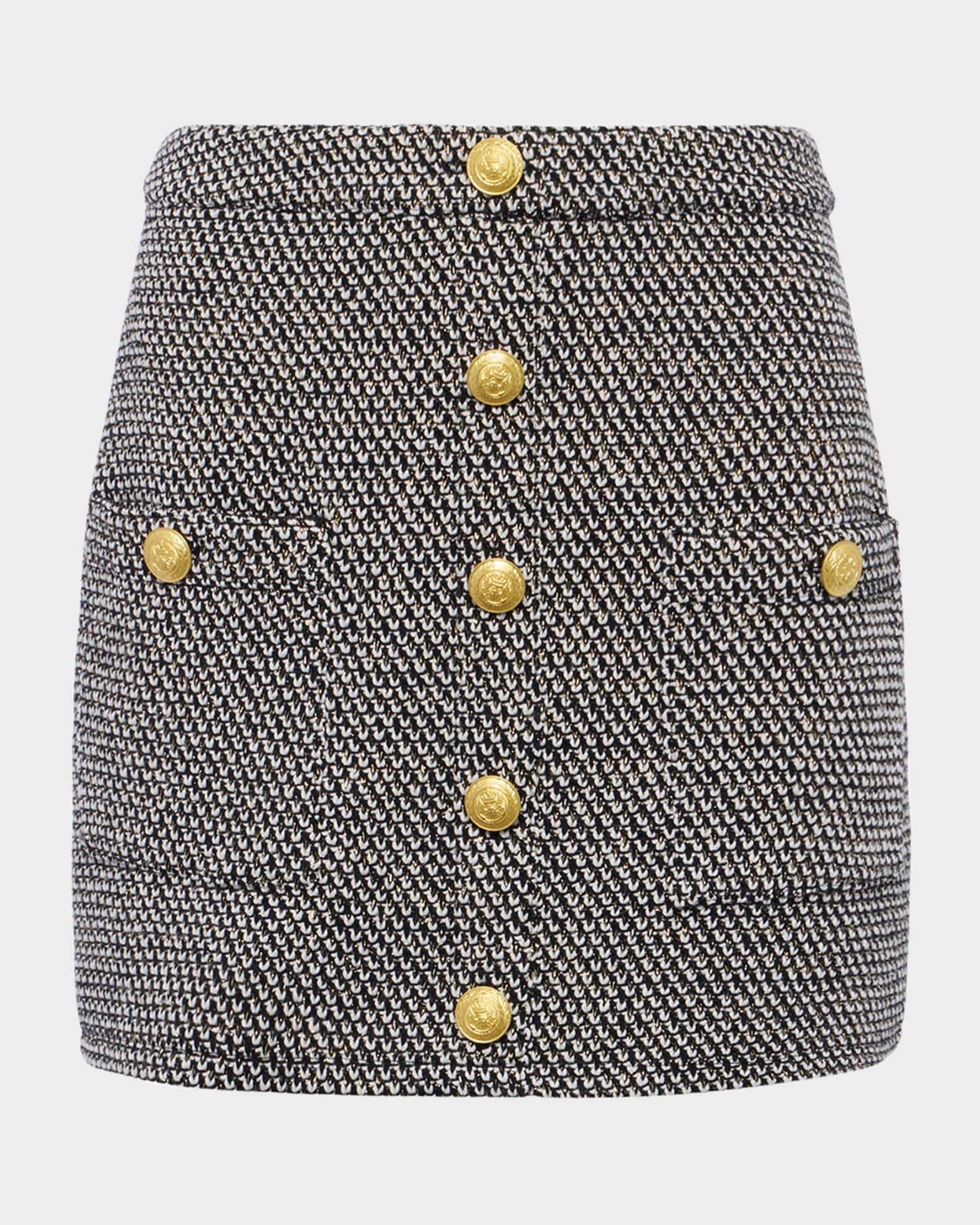 Zander Button Knit Mini Skirt Product Image