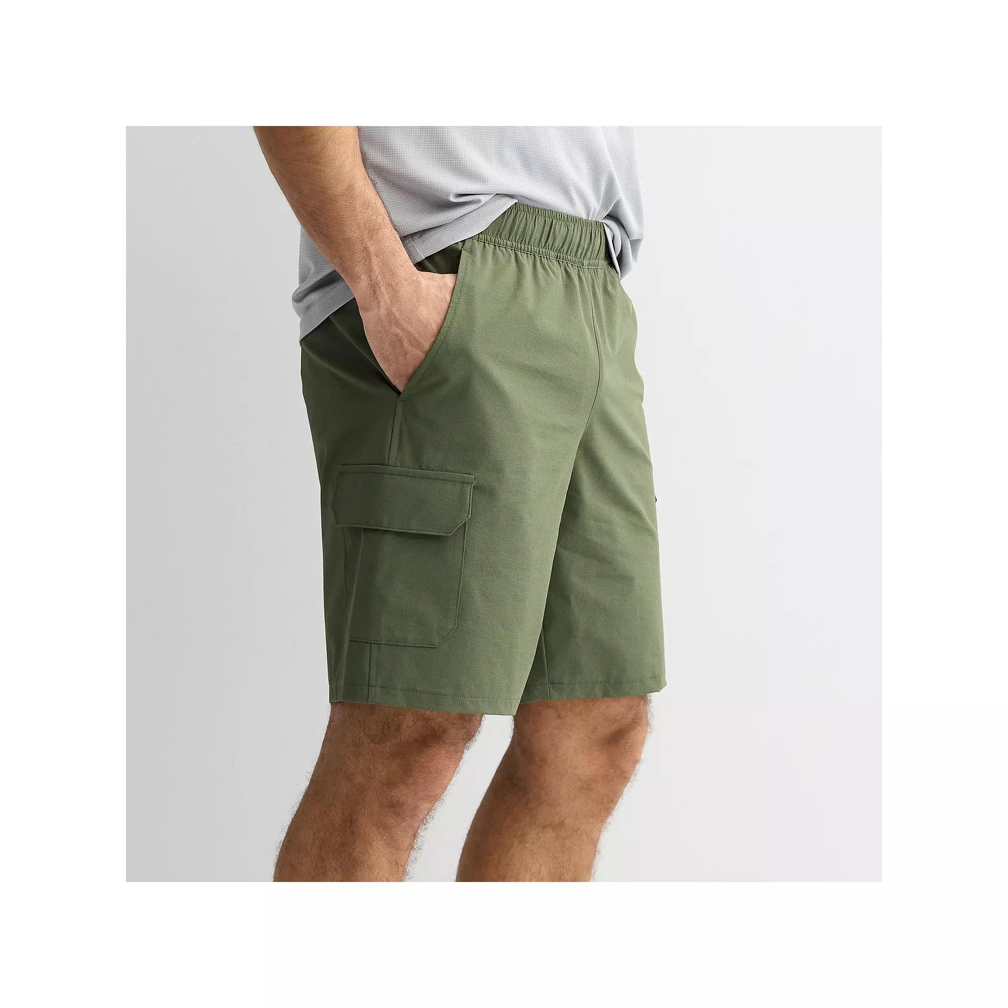 Men's Tek Gear® Lightweight 9 in. Woven Cargo Shorts, Size: Small, Army Bottle Product Image