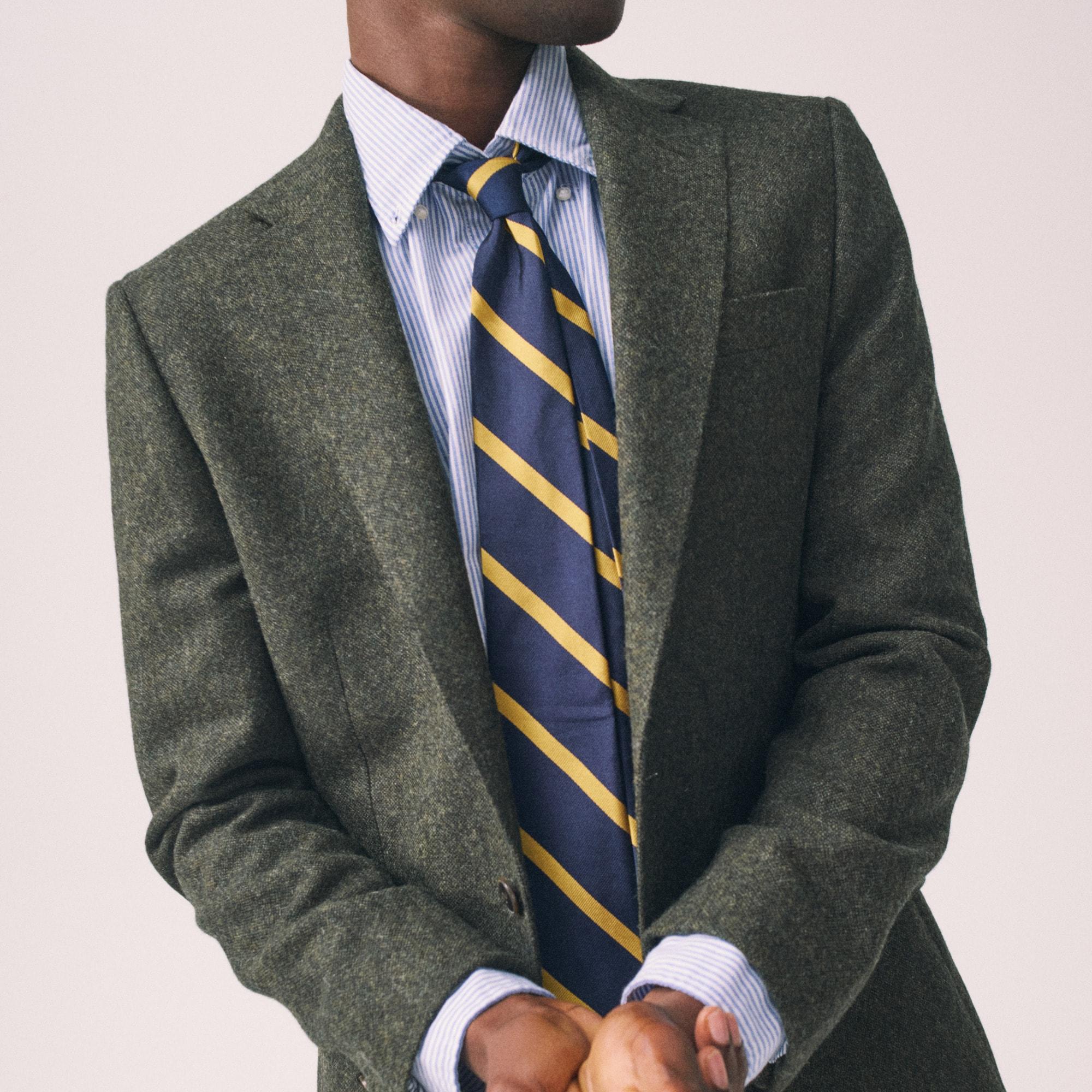 Ludlow Slim-fit suit jacket in English donegal wool tweed Product Image