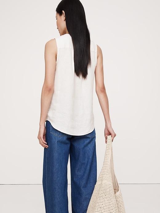 Linen Sleeveless Tunic Product Image
