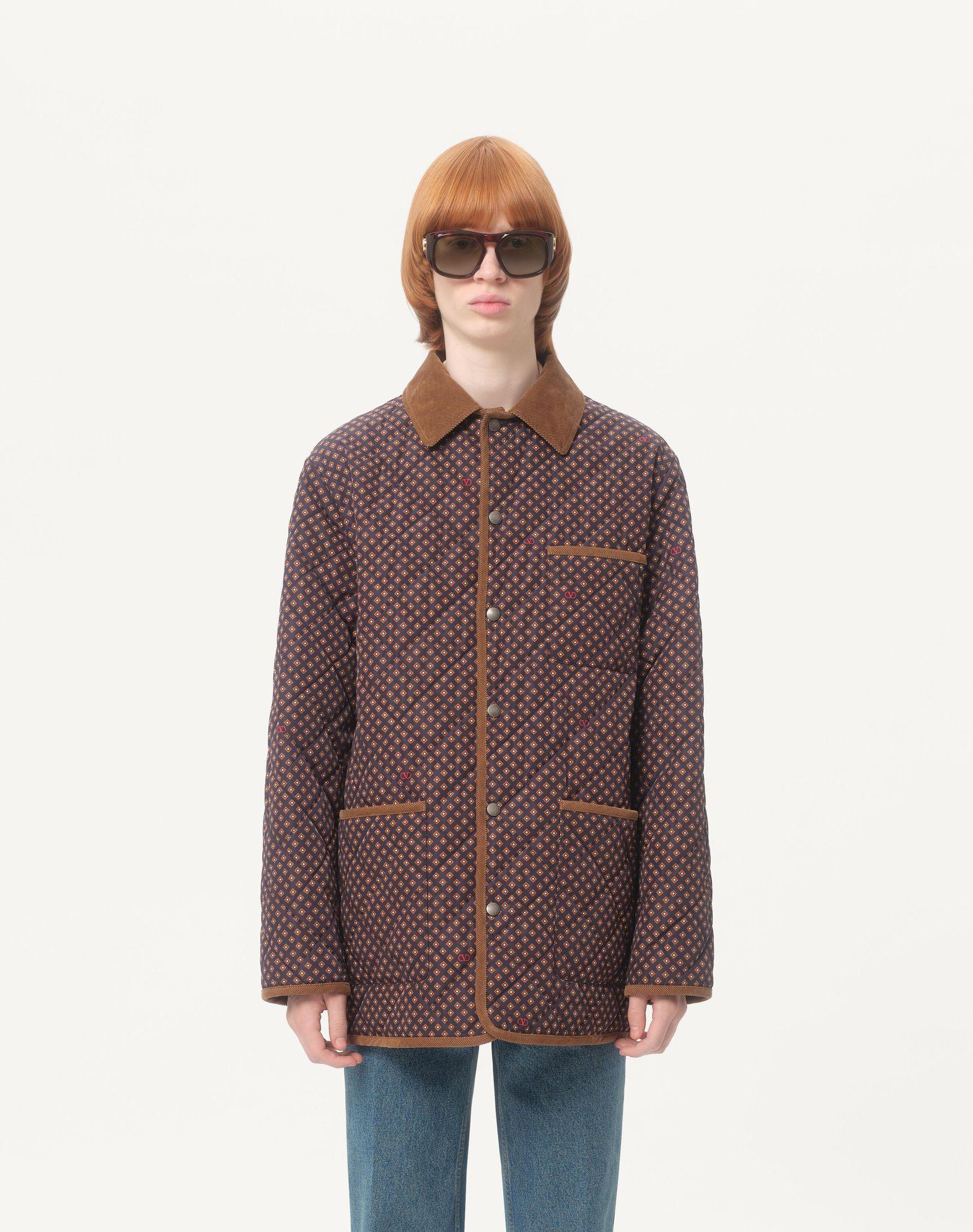 Quilted Nylon Jacket With Opticool Print Product Image