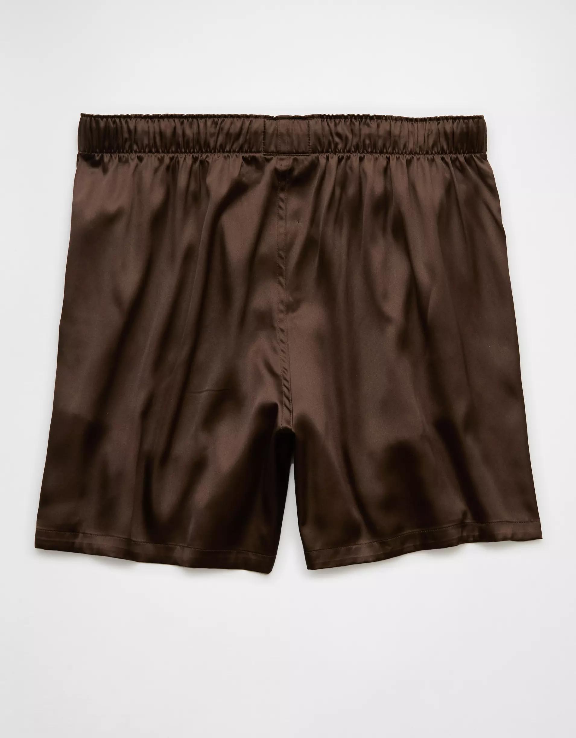 AEO Men's Solid Satin Pocket Boxer Short Product Image