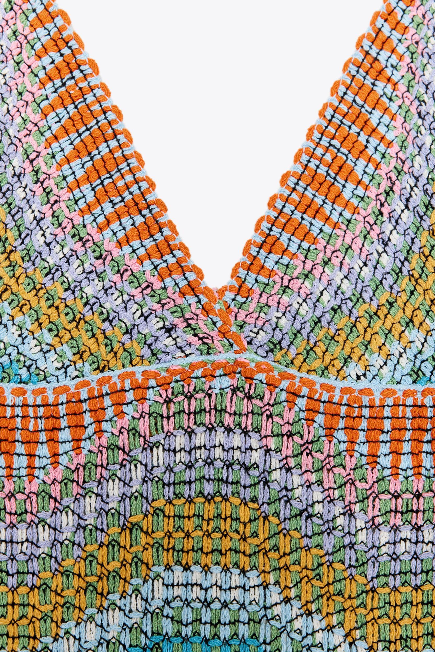 CROCHET KNIT STRAPPY DRESS Product Image