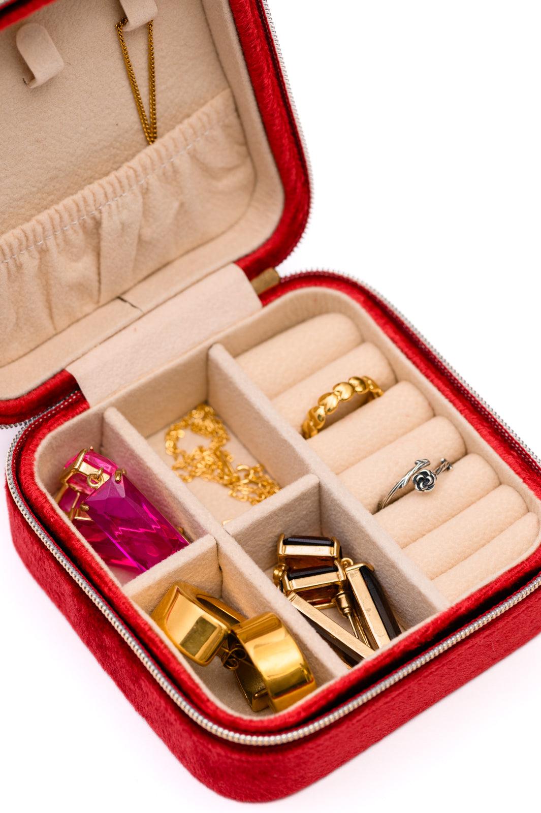 Kept and Carried Velvet Jewelry Box in Red (Online Exclusive) Product Image