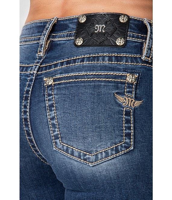 Miss Me Mid-Rise Skinny Fit Distressed Cropped Jeans Product Image