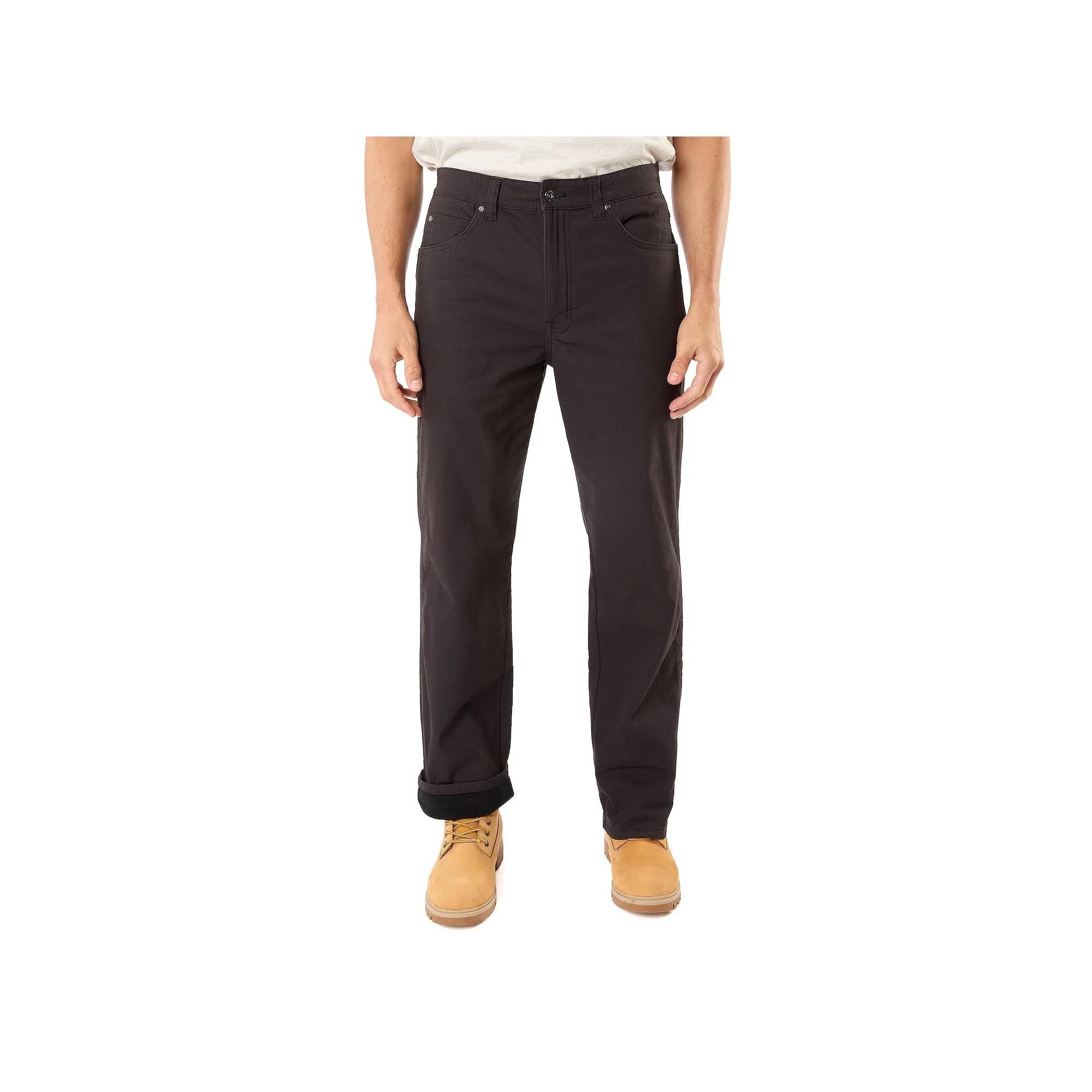 Men's Smith's Workwear Stretch Fleece-Lined Canvas 5-Pocket Pants,  Product Image
