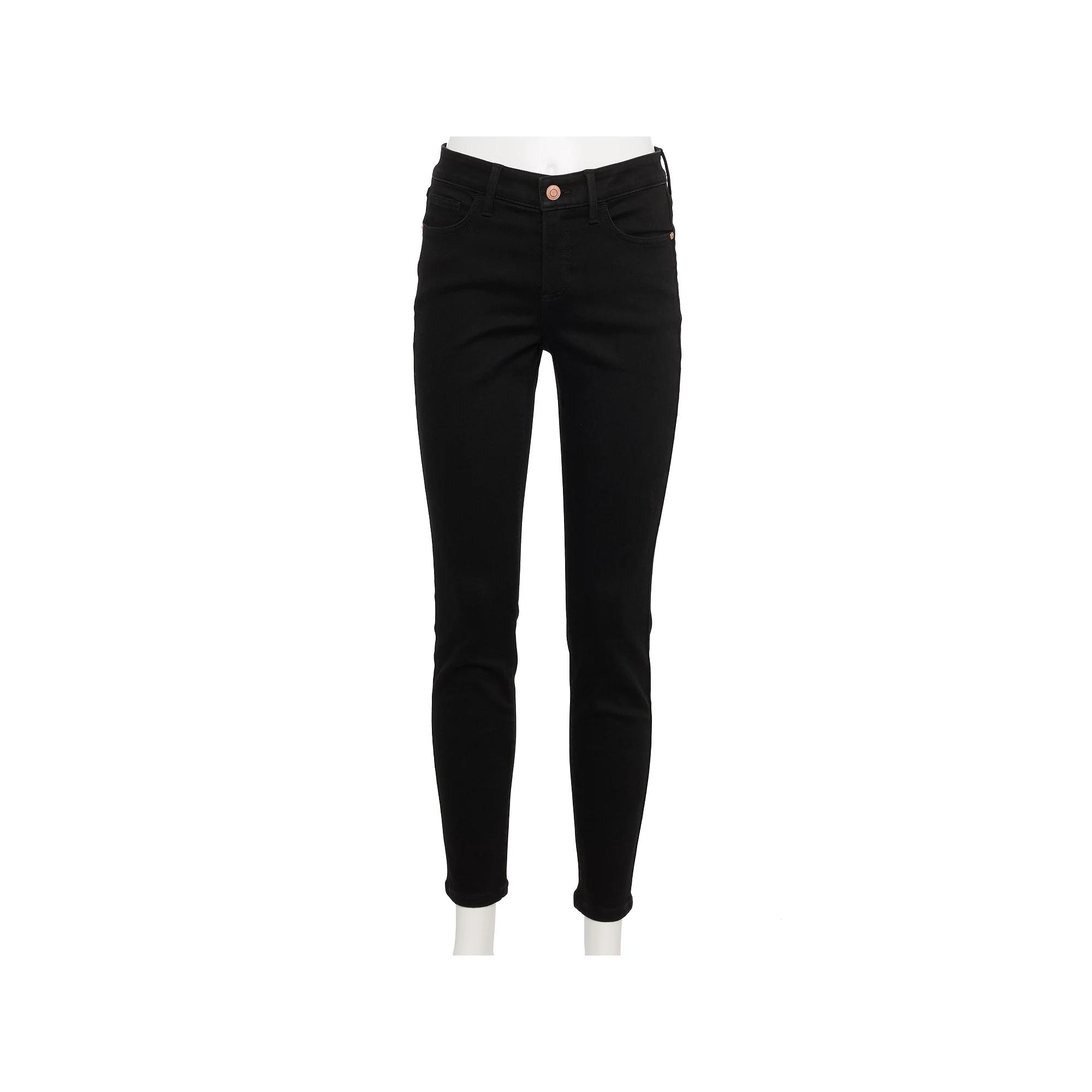 Women's LC Lauren Conrad Midrise Skinny Jeans, Size: 2, Black Product Image